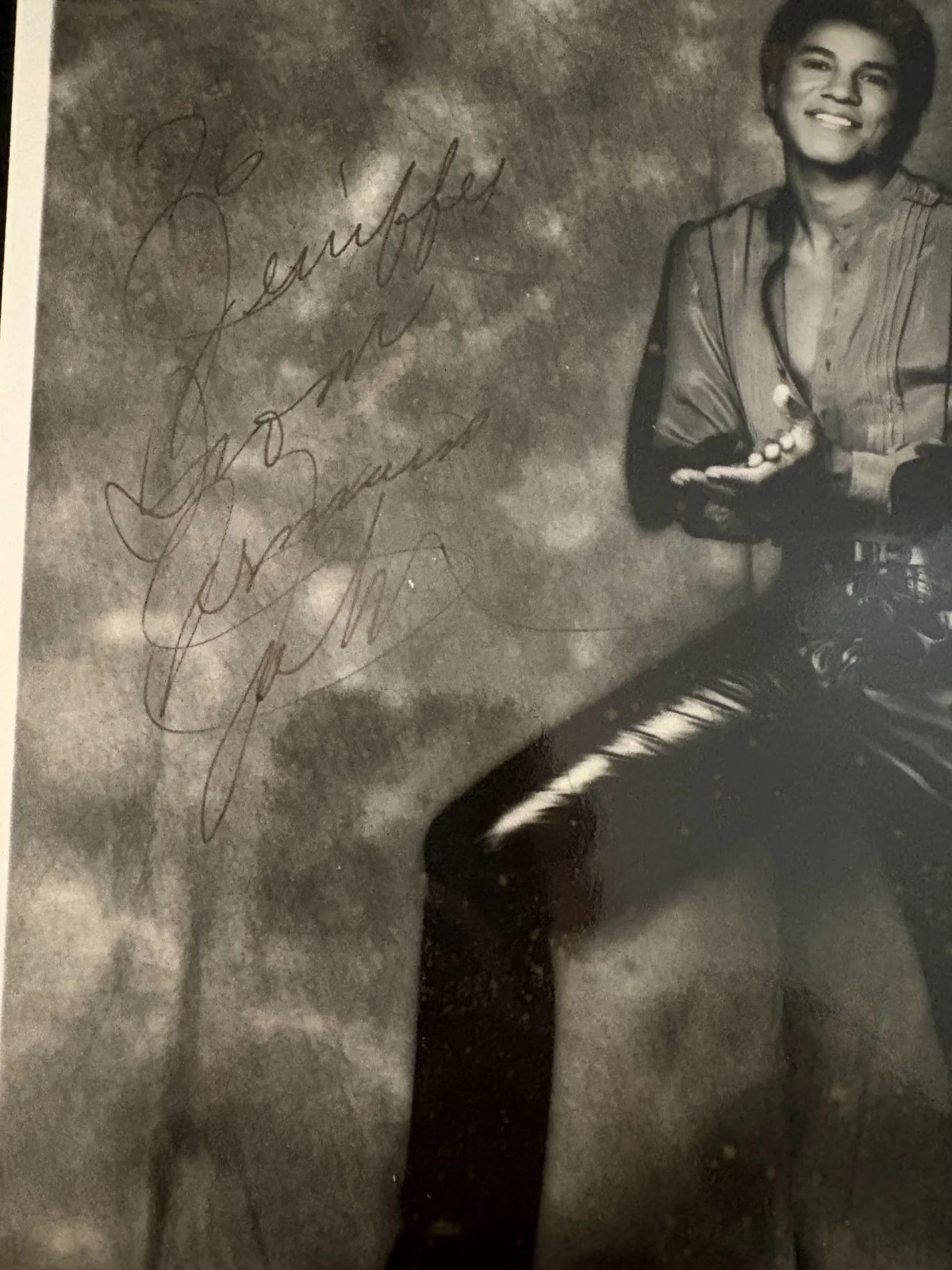 * Vintage SIGNED Photo by JERMAINE JACKSON of the JACKSON FIVE 5, изображение 2