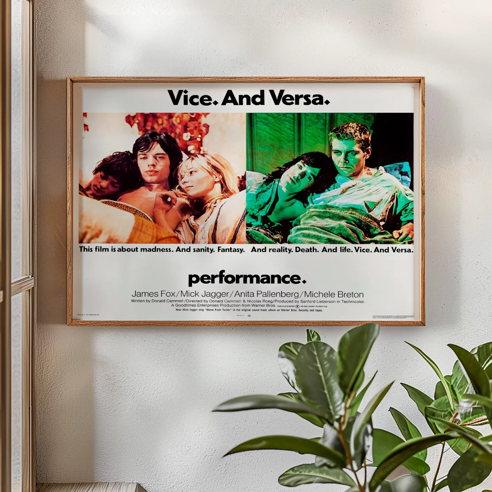 Performance - 1970 Avant Garde Thriller Restored 30" x 40" UK Quad Poster, изображение 2