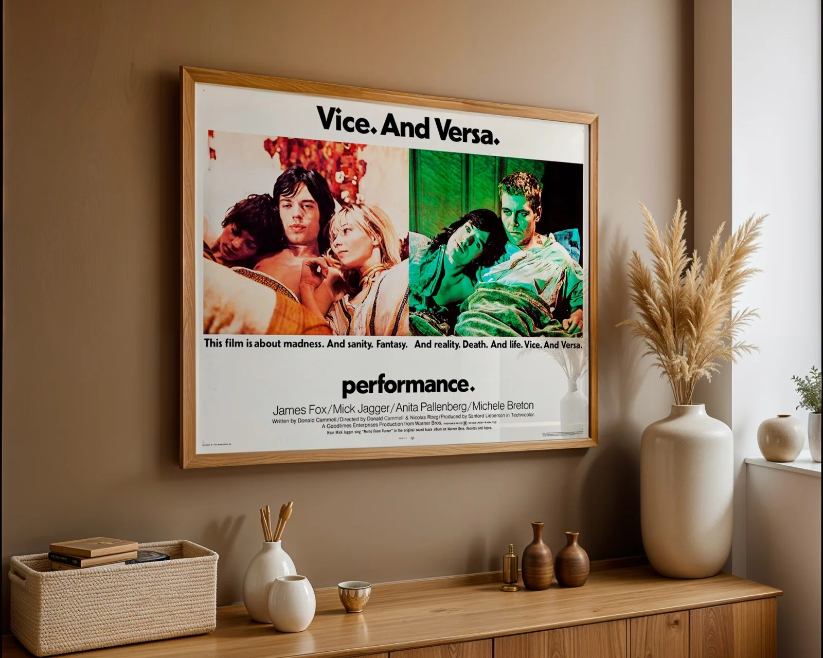 Performance - 1970 Avant Garde Thriller Restored 30" x 40" UK Quad Poster, изображение 3