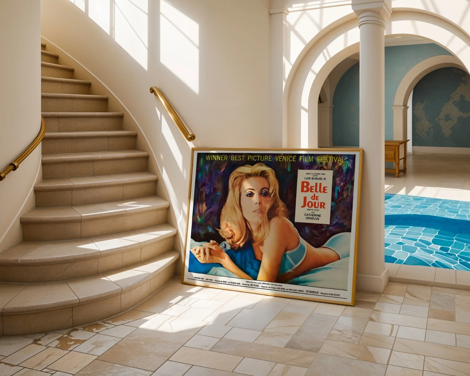 Belle de Jour 1967 Avant Garde Erotic Romance Restored 30" x 40" UK Quad Poster, изображение 4
