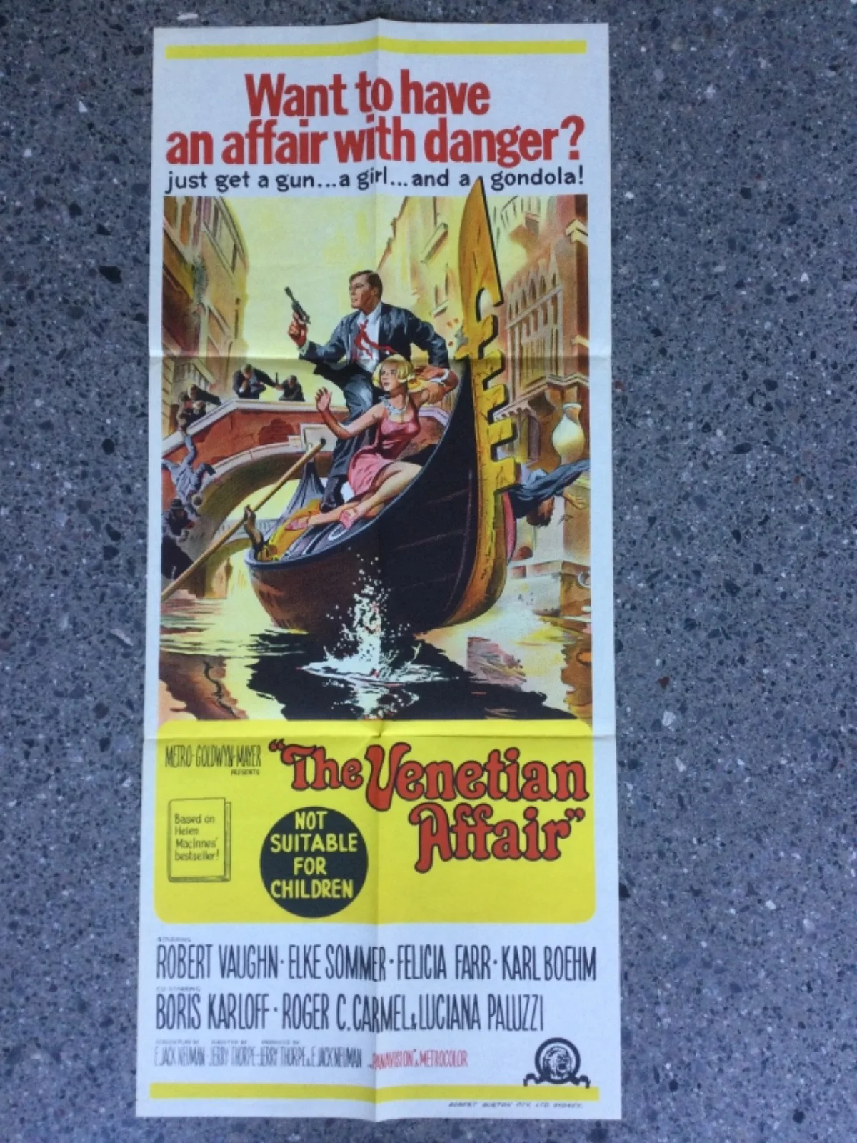 The Venetian Affair (1967) Australian Daybill Movie Poster Robert Vaughn 330x760, изображение 4