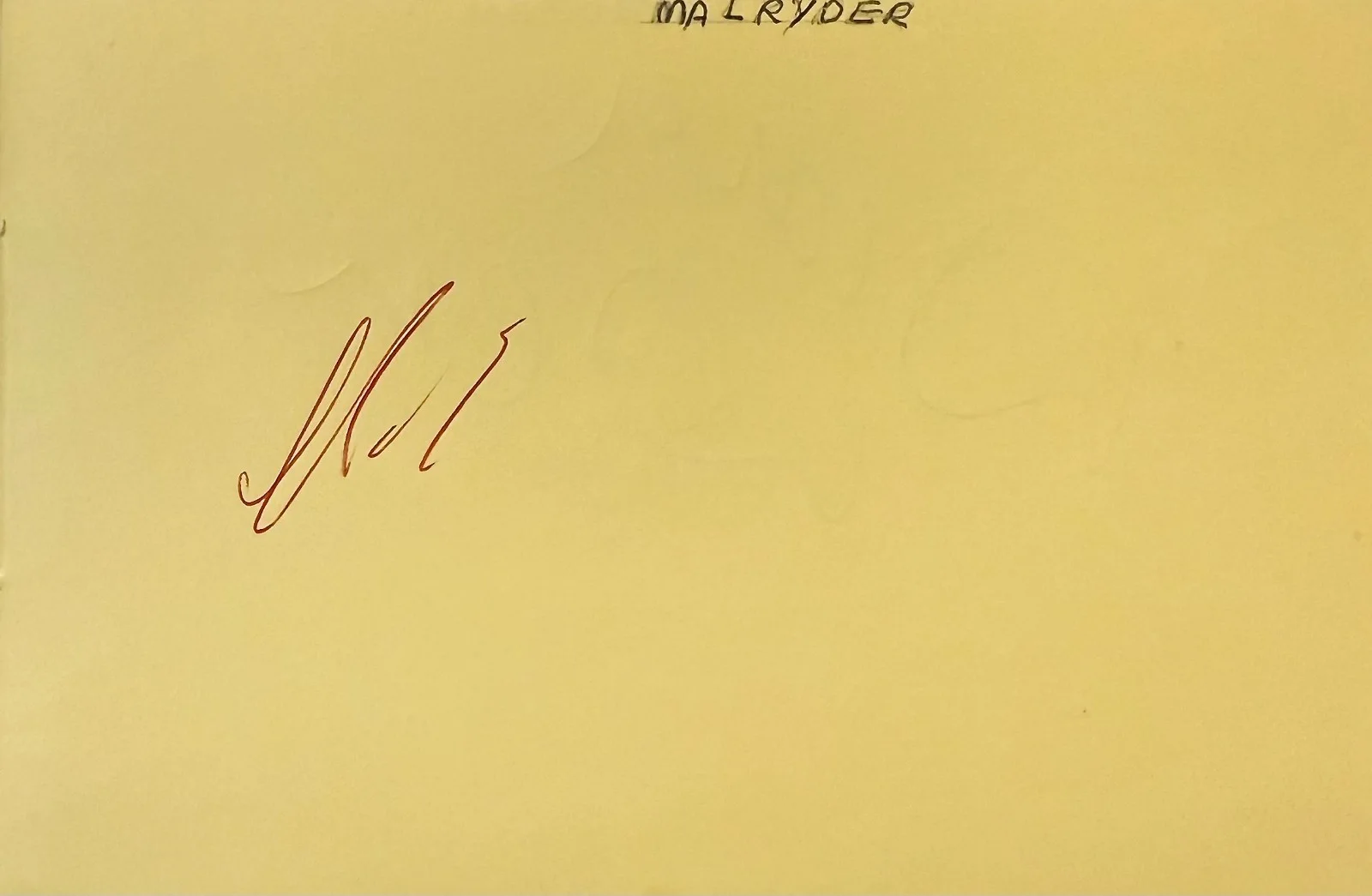 MAL RYDER & DIANA DEAN Signed Autograph 4x6 ALBUM PAGE Mal and the Primitives, image 3