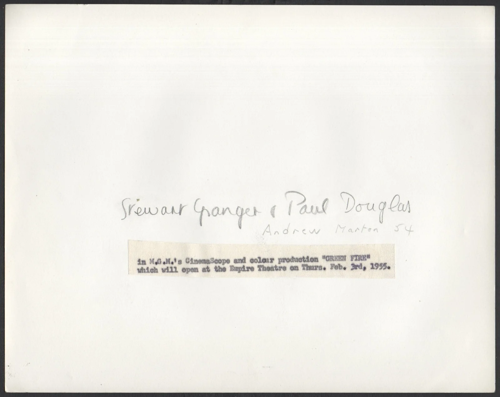 GREEN FIRE 1954 Stewart Granger, Paul Douglas 10x8 STILL, изображение 2
