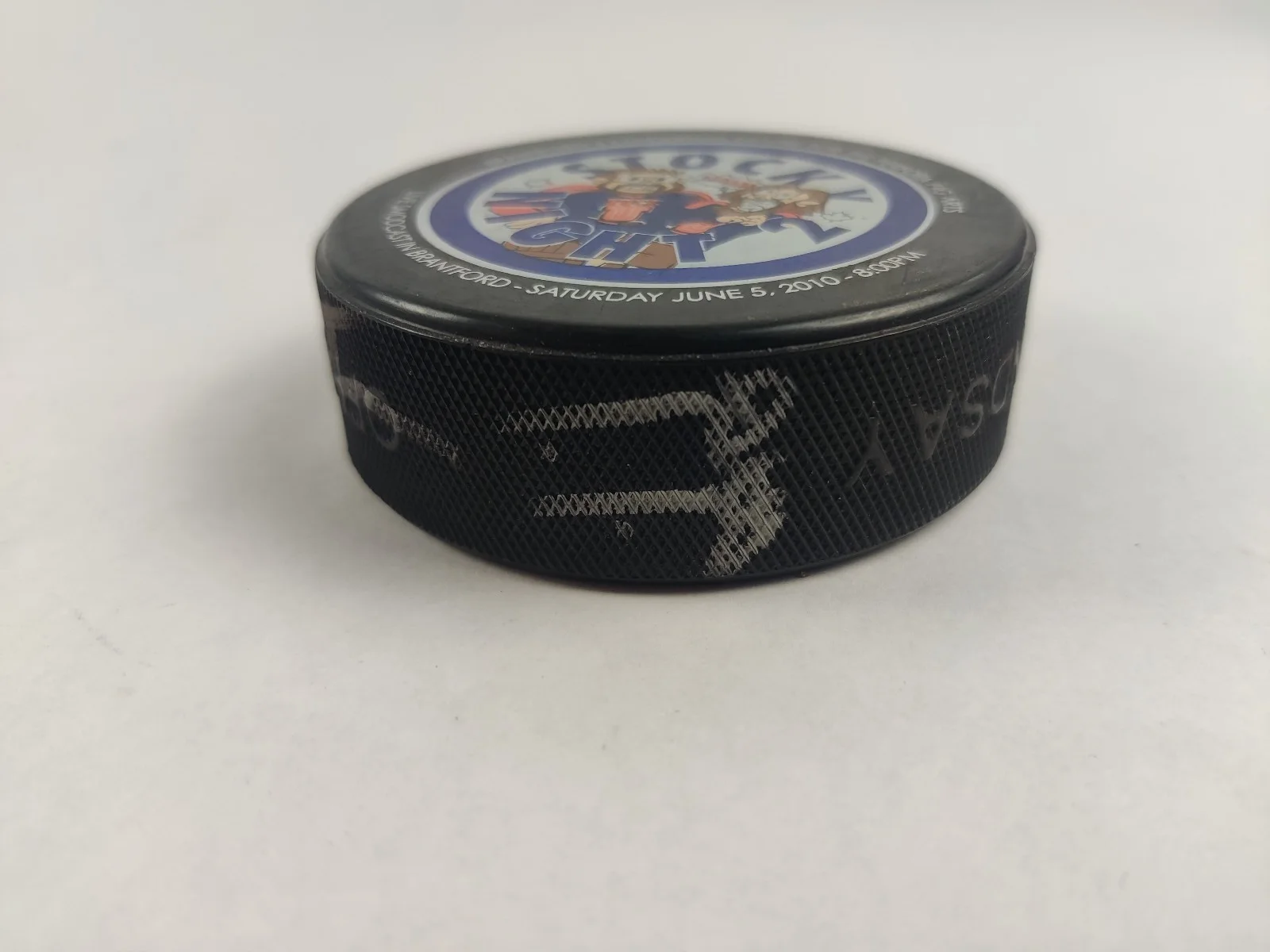 *SIGNED* Stocky Night 2 Smodcast Comic Book Men Hockey Puck 6/5/2010 Ontario, image 4