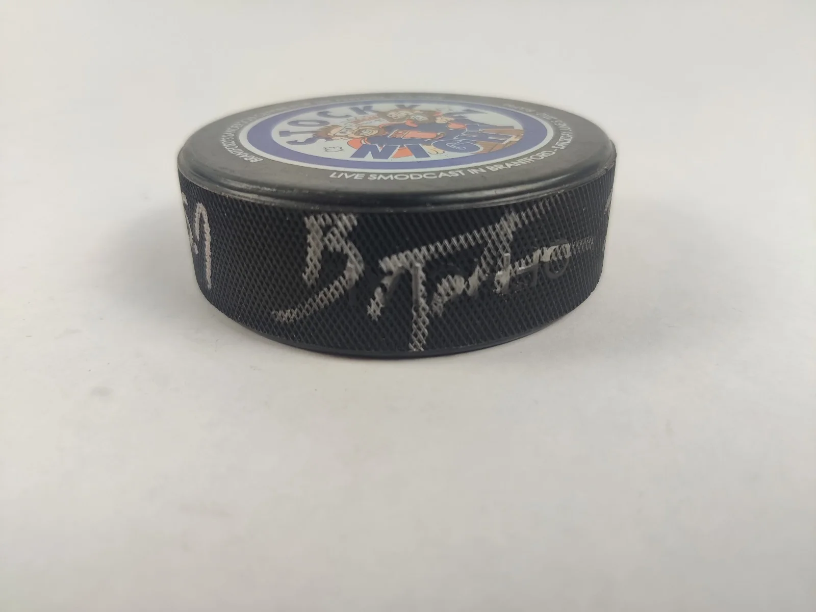 *SIGNED* Stocky Night 2 Smodcast Comic Book Men Hockey Puck 6/5/2010 Ontario, image 5