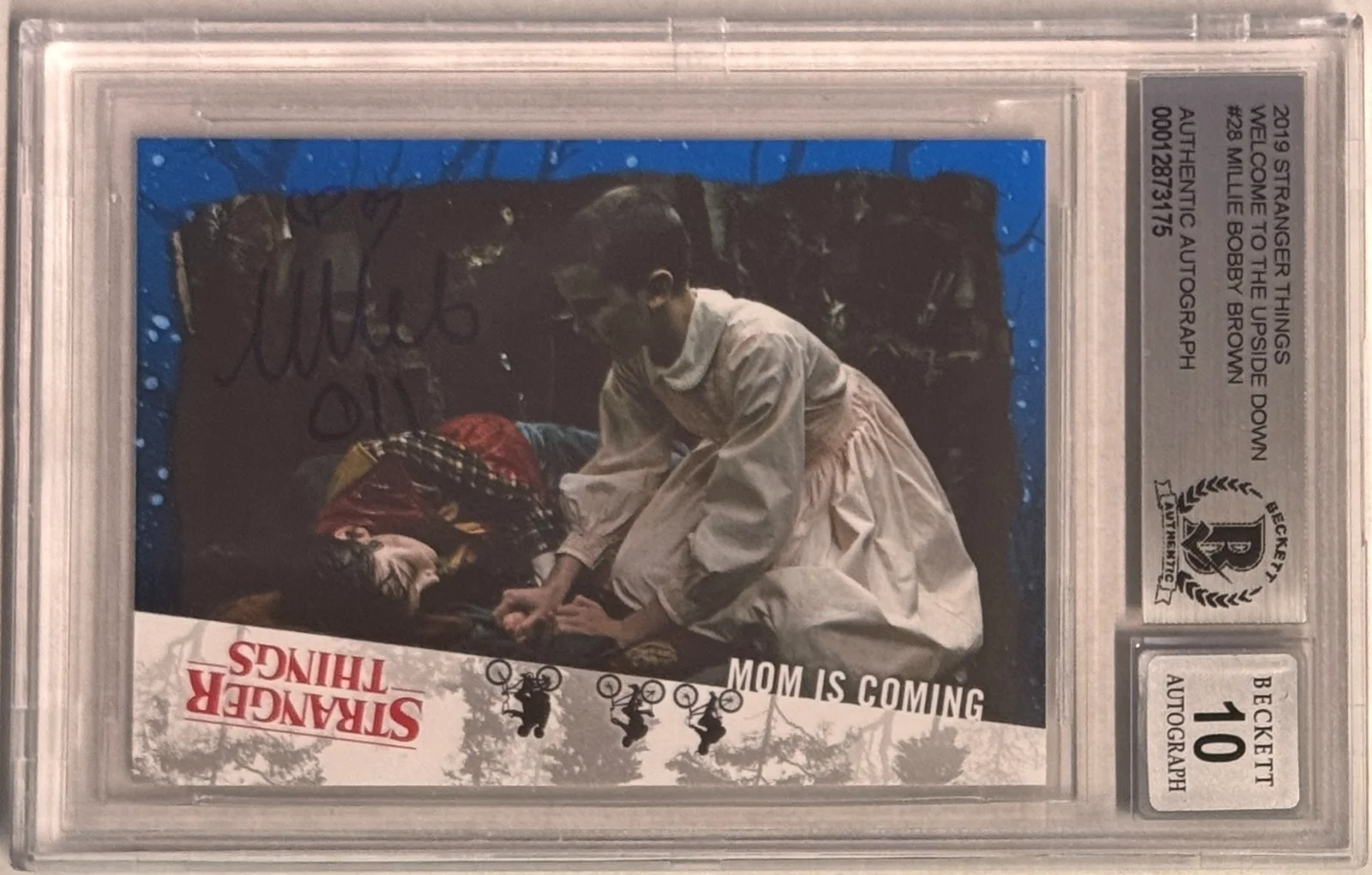 Millie Bobby Brown — 2019 Topps Millie Bobby Brown Stranger Things #28 Beckett Authentic AUTO 10, image 2