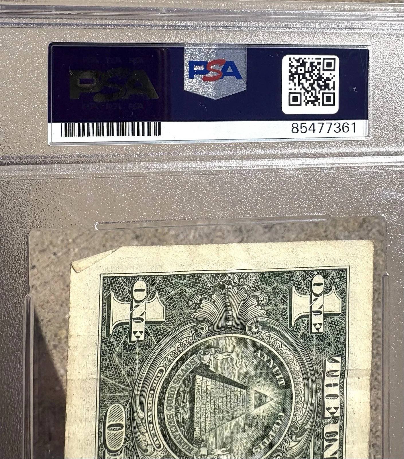 RED HOT CHILI PEPPERS Chad Smith SIGNED PSA/DNA Auto Slabbed Dollar Bill, изображение 3