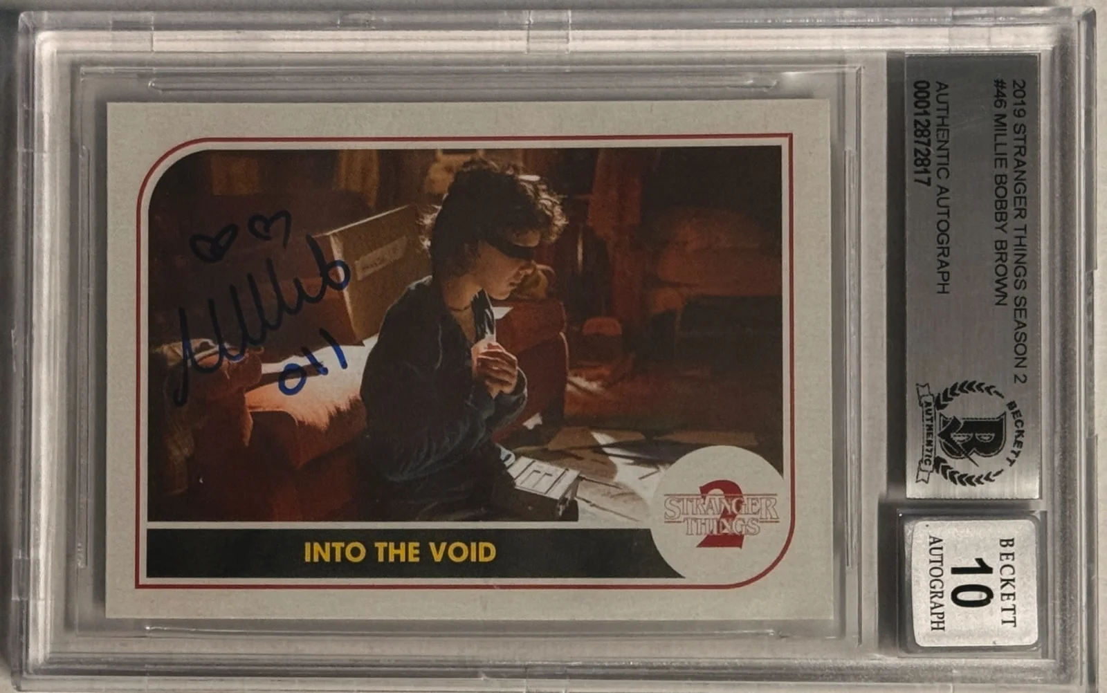 Millie Bobby Brown — 2019 Topps Millie Bobby Brown Stranger Things Card #46 Beckett Authentic AUTO 10, image 2