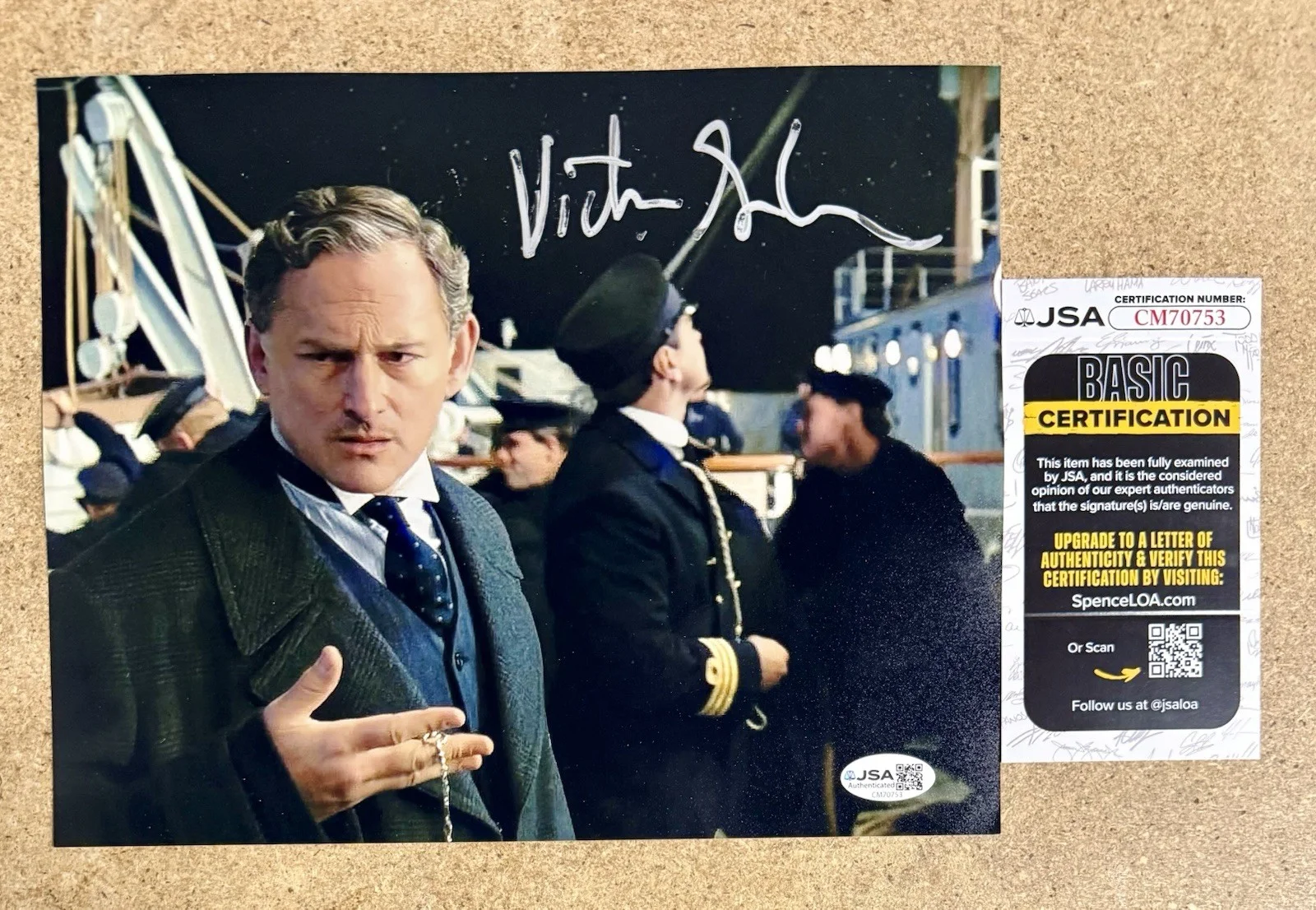 Victor Garber — Victor Garber Signed Autographed Mr. Thomas Andrews Titanic Photo With JSA COA