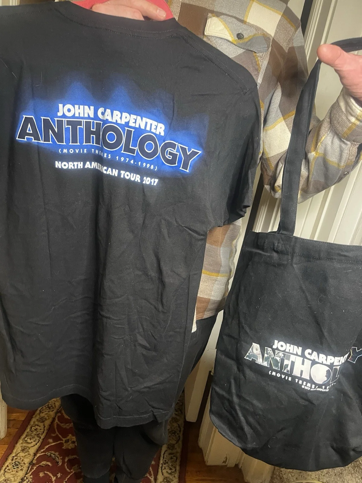 John Carpenter — John Carpenter Autographed Signed Authentic RARE THING Shirt Pass Bag, image 5