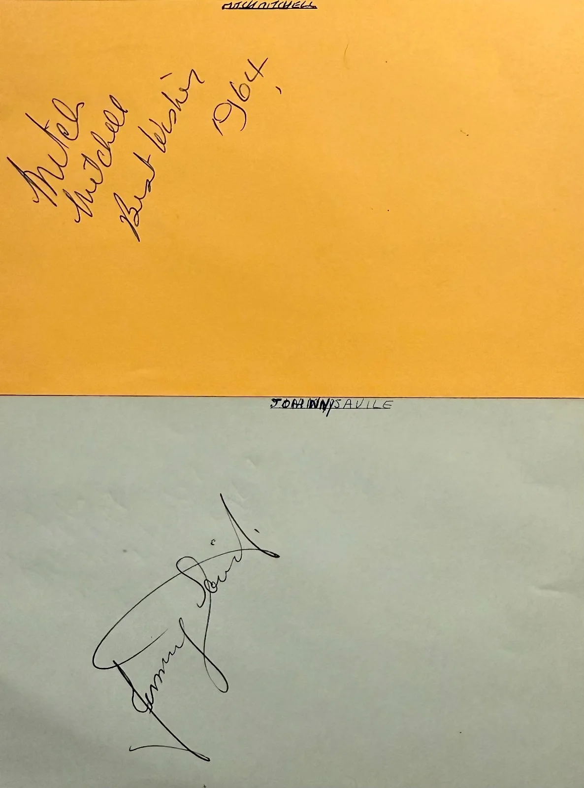 11 total Adrienne Posta, Jane Burnett, Bryan Davies — AUTOGRAPH LOT (1 1) BRITISH Actors & Actresses Signed 4"x6" ALBUM PAGES 8 PAGES, image 2