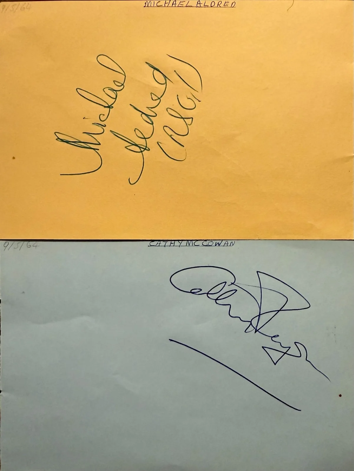 11 total Adrienne Posta, Jane Burnett, Bryan Davies — AUTOGRAPH LOT (1 1) BRITISH Actors & Actresses Signed 4"x6" ALBUM PAGES 8 PAGES, image 5