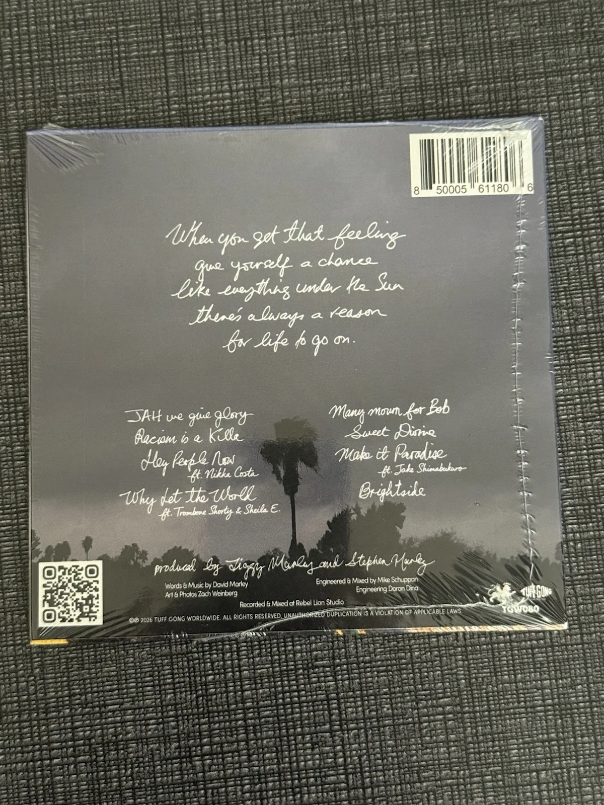 Ziggy Marley Brightside Autographed Signed Limited Edition CD RSD 2026, image 2