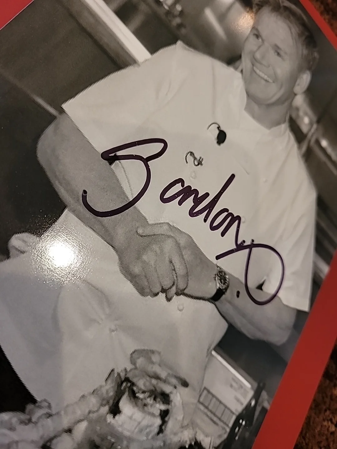 Gordon Ramsay Hand Signed Autograph Photo + Steak Restaurant Tasting Menu..., image 3
