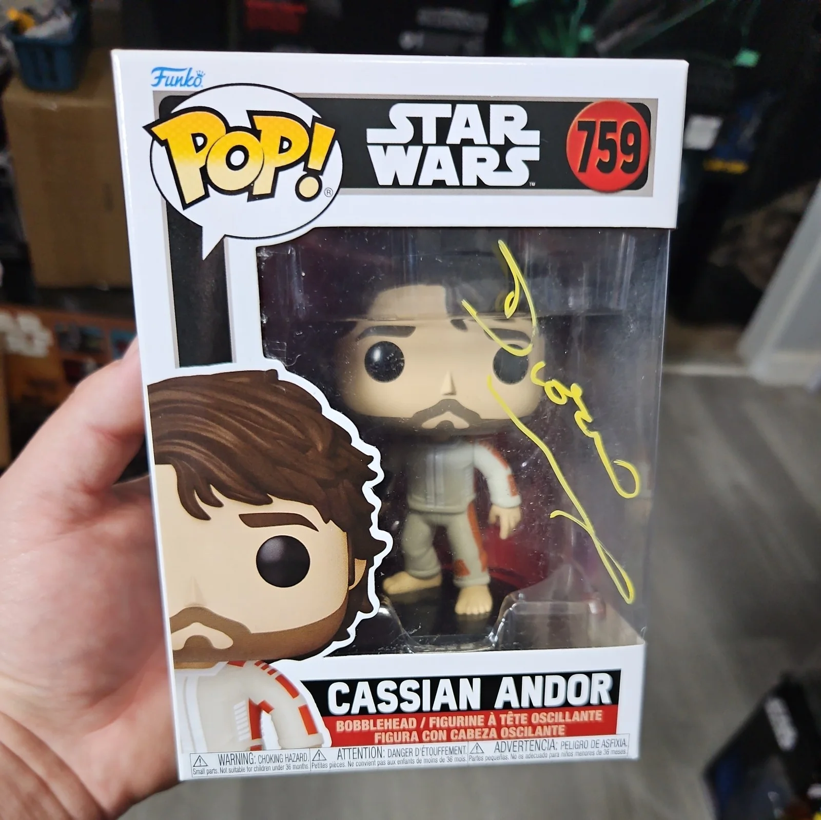 Diego Luna — Diego Luna Autographed Signed Funko Pop #759 Cassian Andor Star Wars