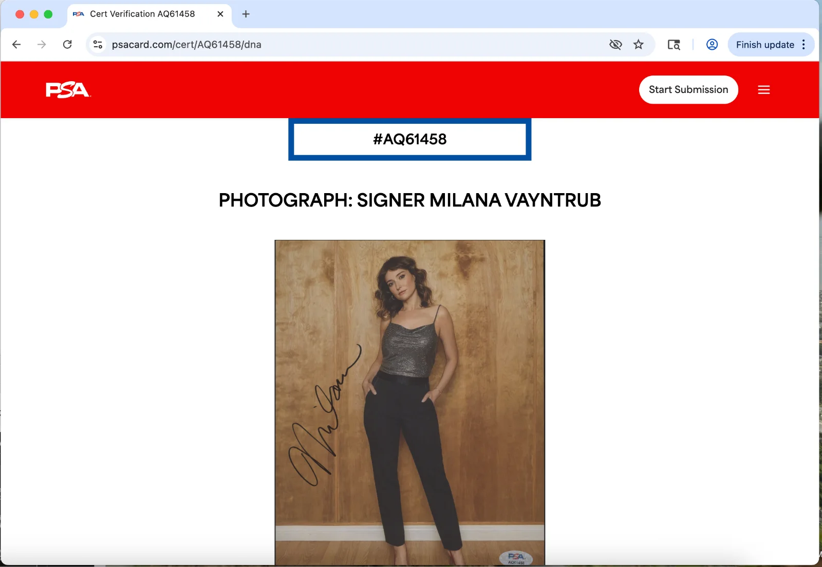 Milana Vayntrub — Milana Vayntrub signed 8x10 photo autograph PSA DNA photoshoot red heels, изображение 3