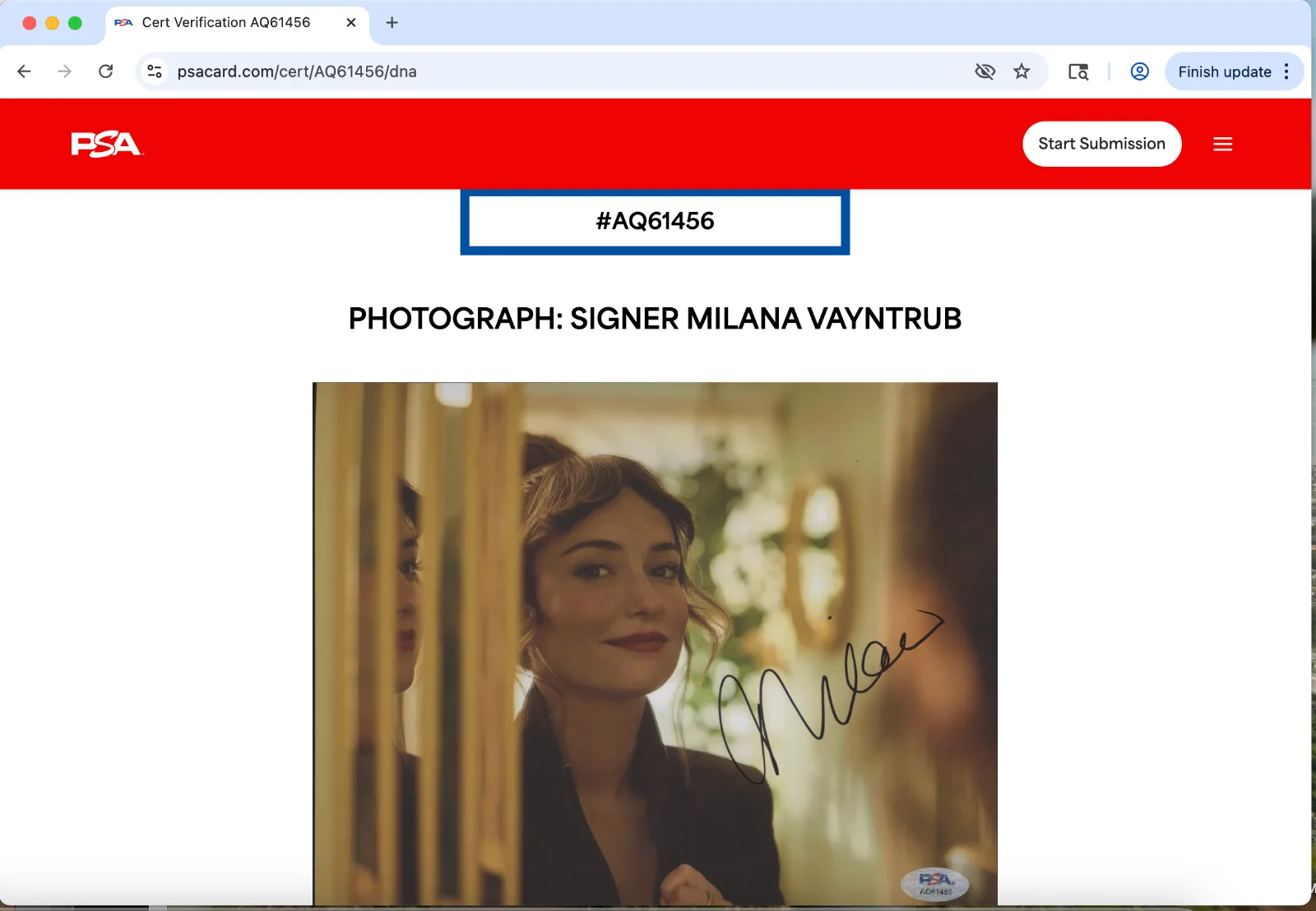 Milana Vayntrub — Milana Vayntrub signed 8x10 photo autograph PSA DNA photoshoot smirk, изображение 3