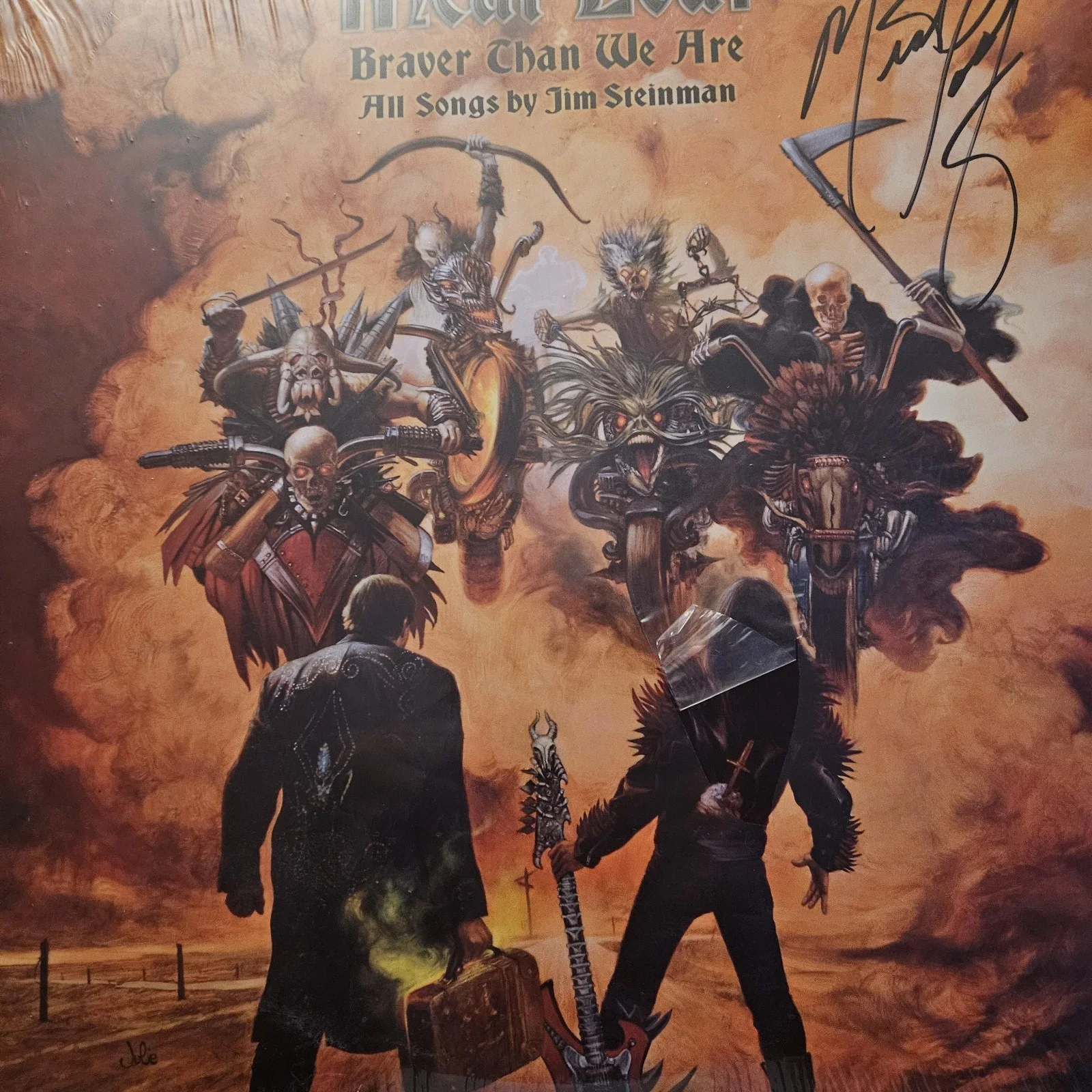 Meat Loaf Braver Than We Are Autographed Original Vinyl Record signed, изображение 2