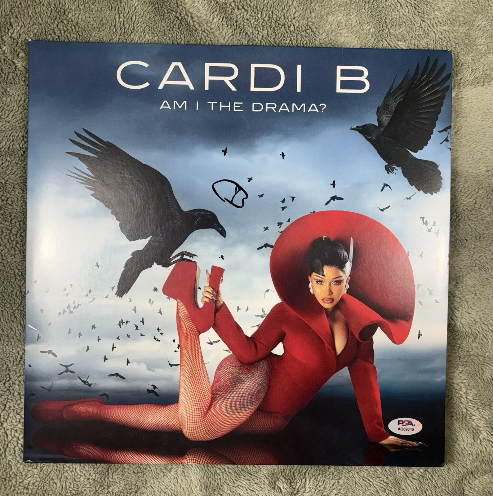Cardi B Signed Vinyl Am I The Drama? Psa Coa Autographed Authentic Album, image 3