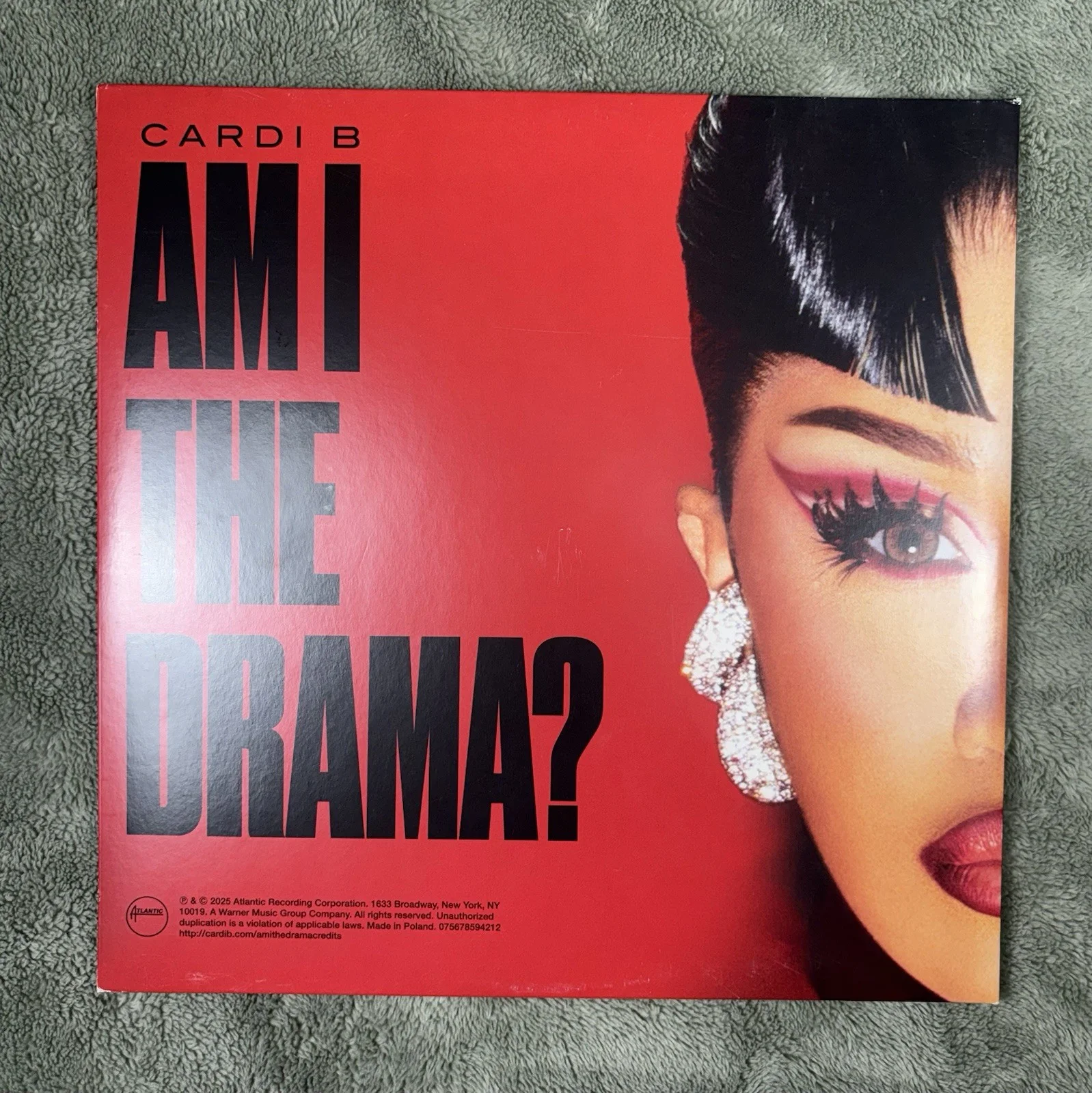 Cardi B Signed Vinyl Am I The Drama? Psa Coa Autographed Authentic Album, image 4