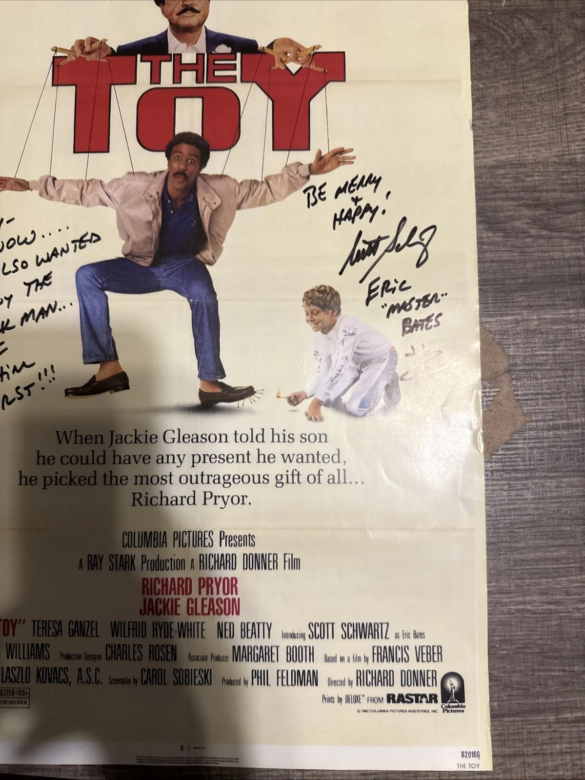 Websites — Scott Schwartz Signed "The Toy" 11x17 Movie Poster - Eric "Master" Bates Inscrib, изображение 2