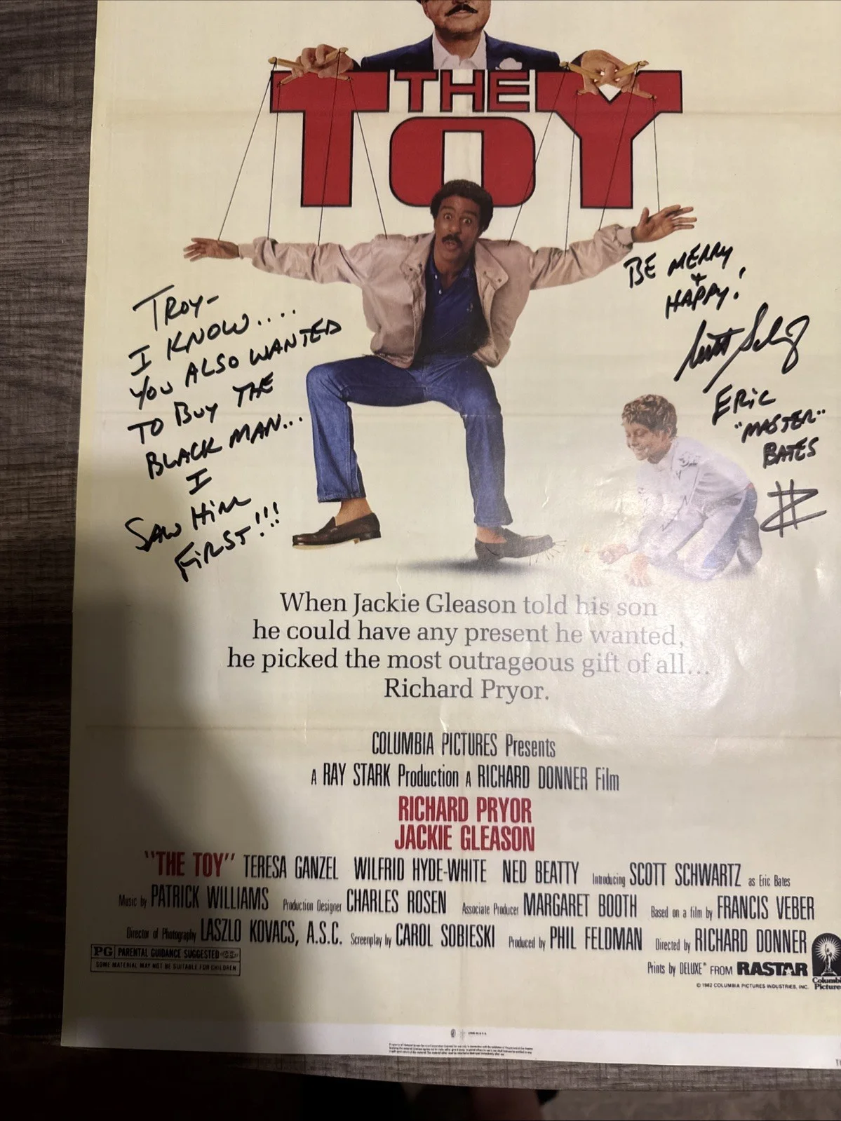Websites — Scott Schwartz Signed "The Toy" 11x17 Movie Poster - Eric "Master" Bates Inscrib, изображение 3