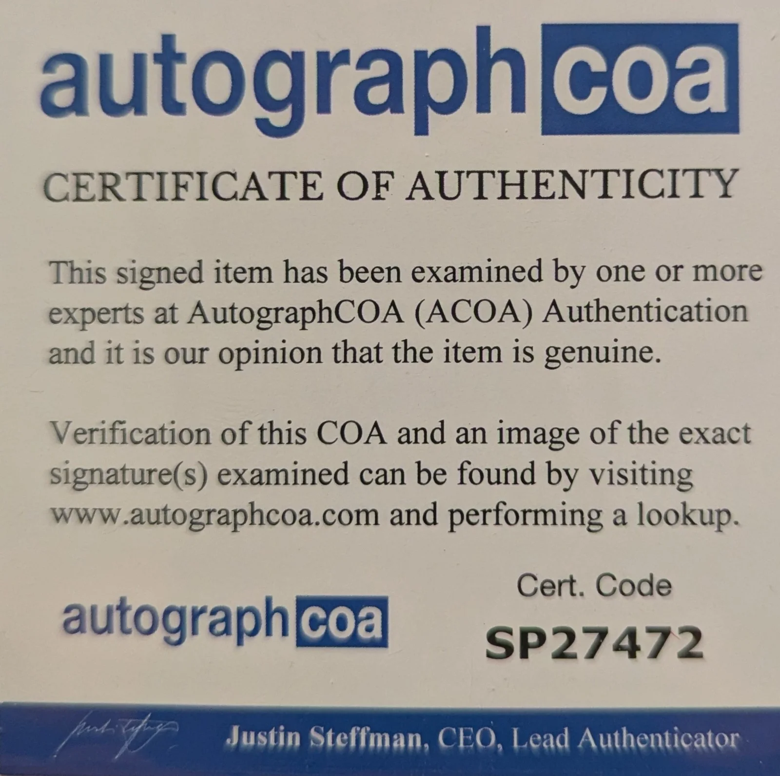 Kenny Johnson — Kenny Johnson Signed 8x10 Photo SWAT the Shield Actor ACOA Certified, изображение 3
