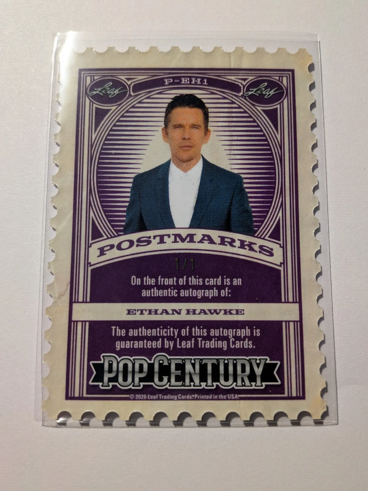 Ethan Hawke — ETHAN HAWKE AUTO 2026 LEAF POP CENTURY AUTOGRAPH Training Day Black Phone # 1/1, image 2