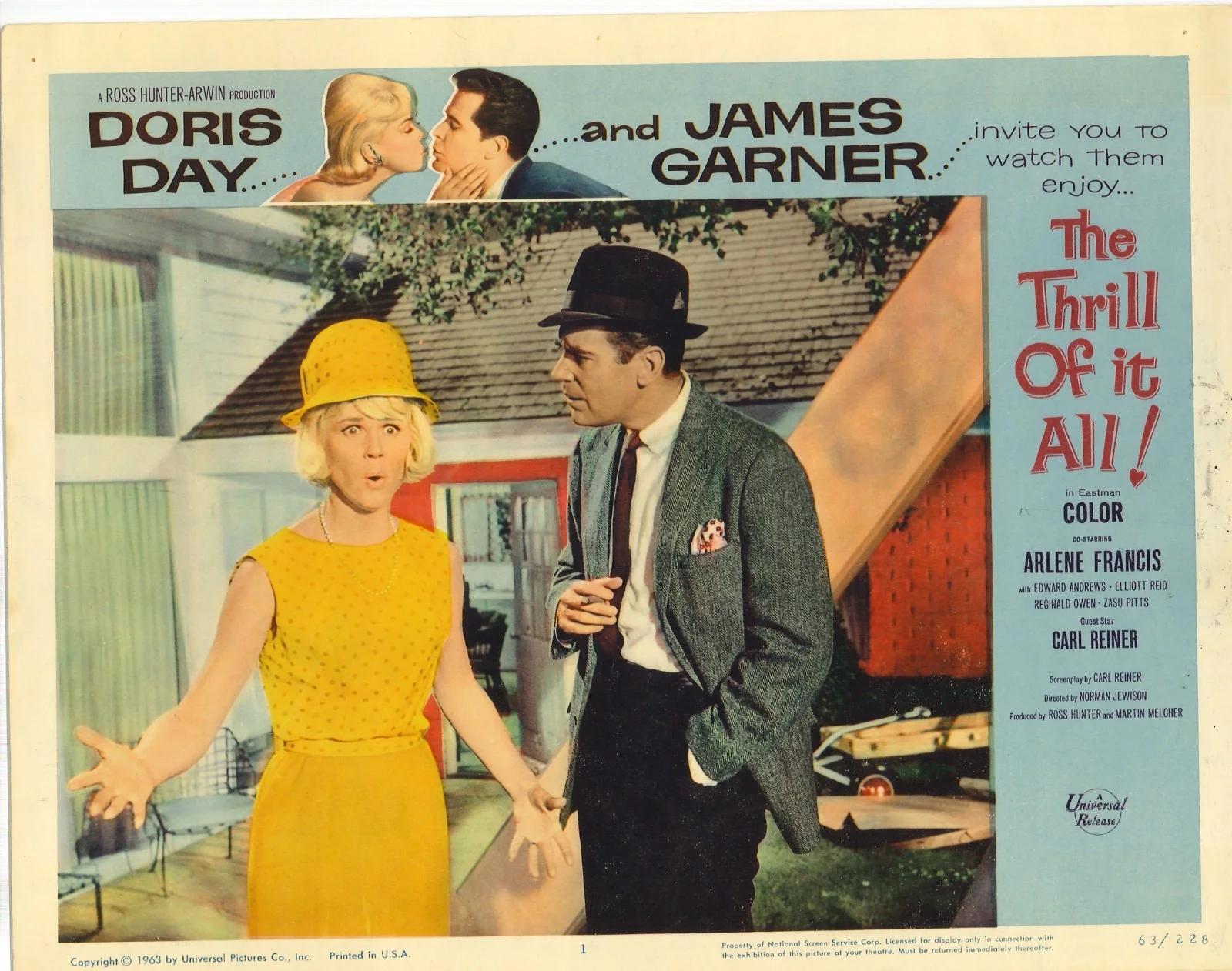 Thrill of It All 8x ORIGINAL US Lobby Cards Doris Day James Garner1963, image 4