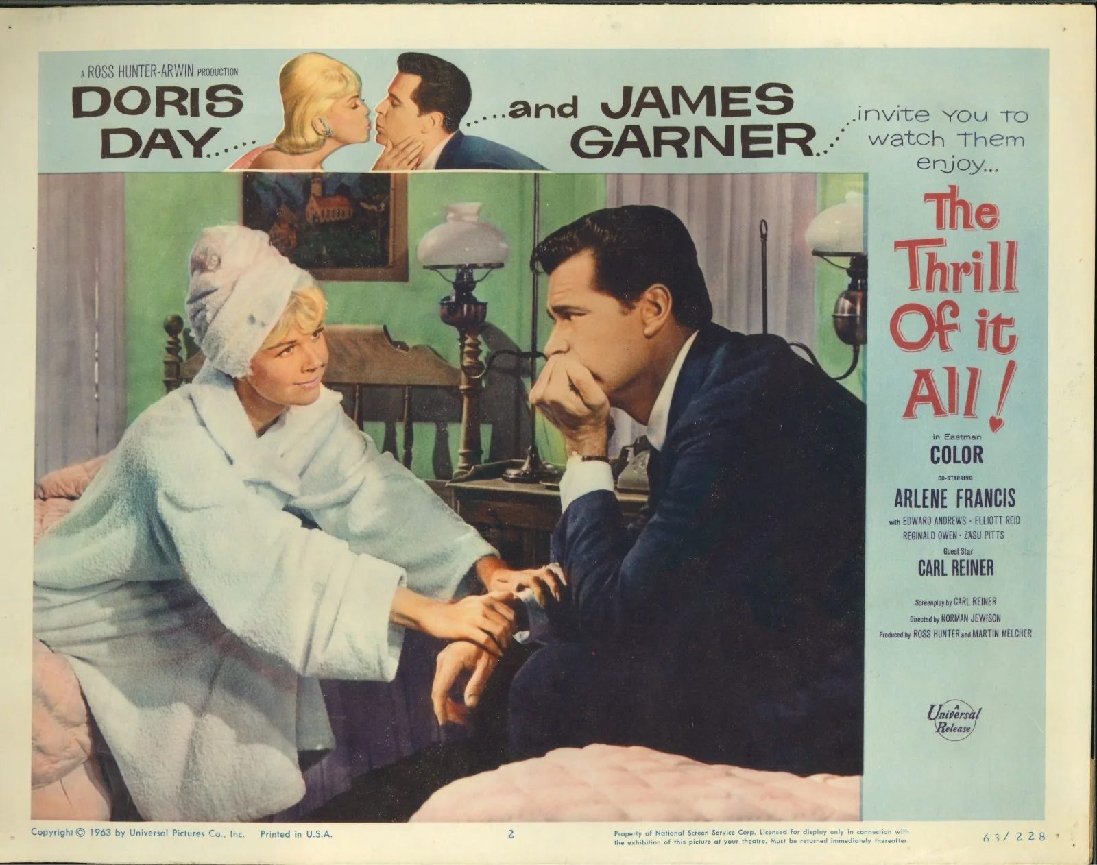 Thrill of It All 8x ORIGINAL US Lobby Cards Doris Day James Garner1963, image 5