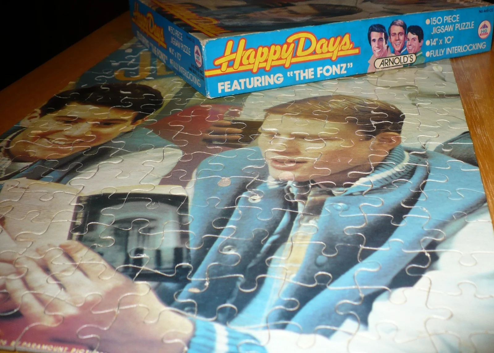 HAPPY DAYS - THE FONZIE VINTAGE JIGSAW PUZZLE - HG TOYS 1976 150 PIECE COMPLETE, изображение 2