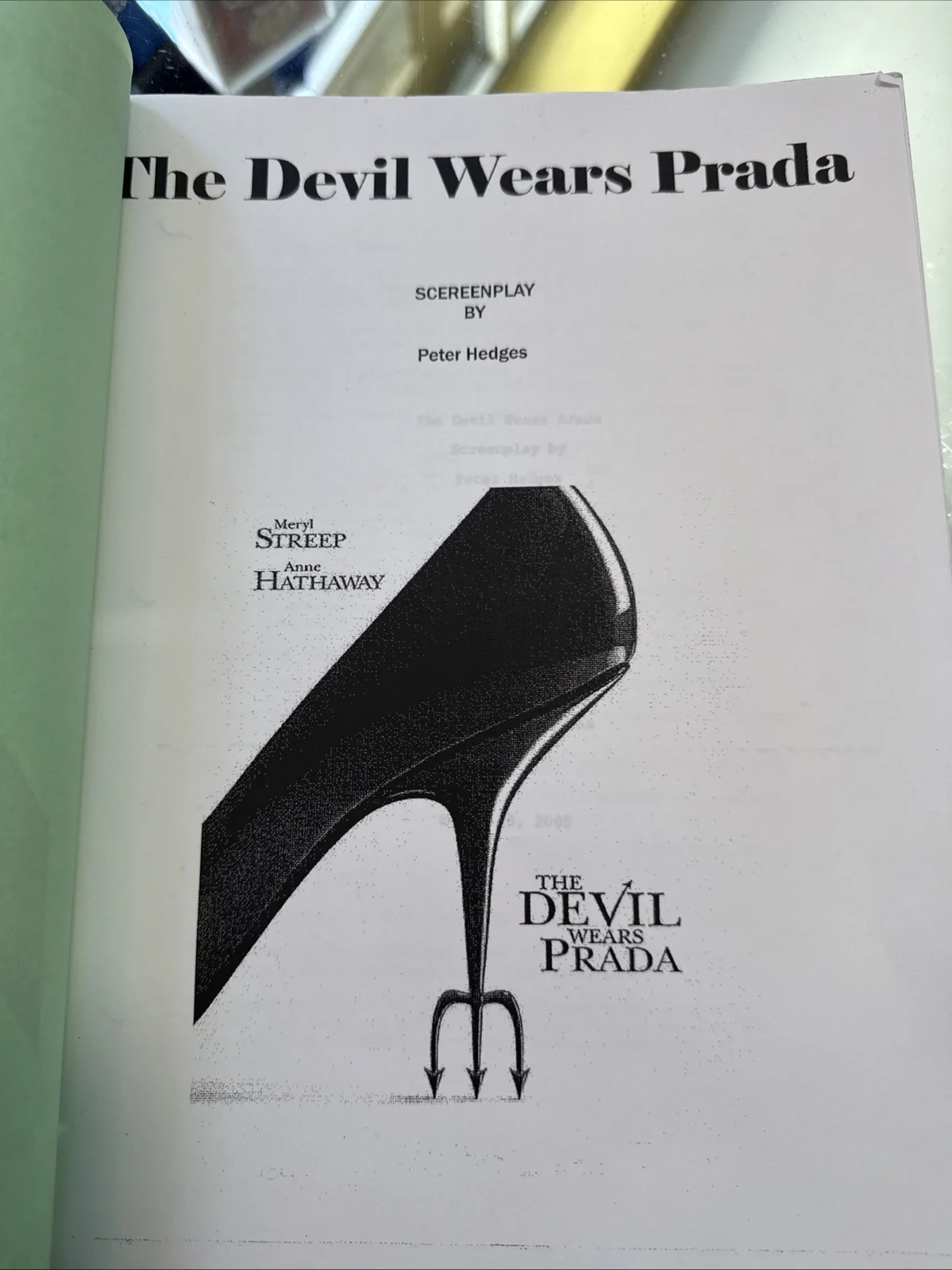 The Devil Wears Prada 2006 Original Screenplay Script Meryl Streep Ann Hathaway, image 2