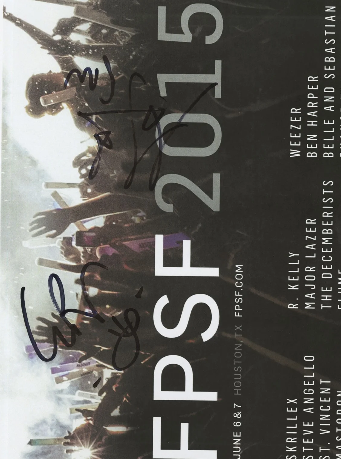 Tears For Fears autographed gig poster Roland Orzabal and Curt Smith, изображение 2