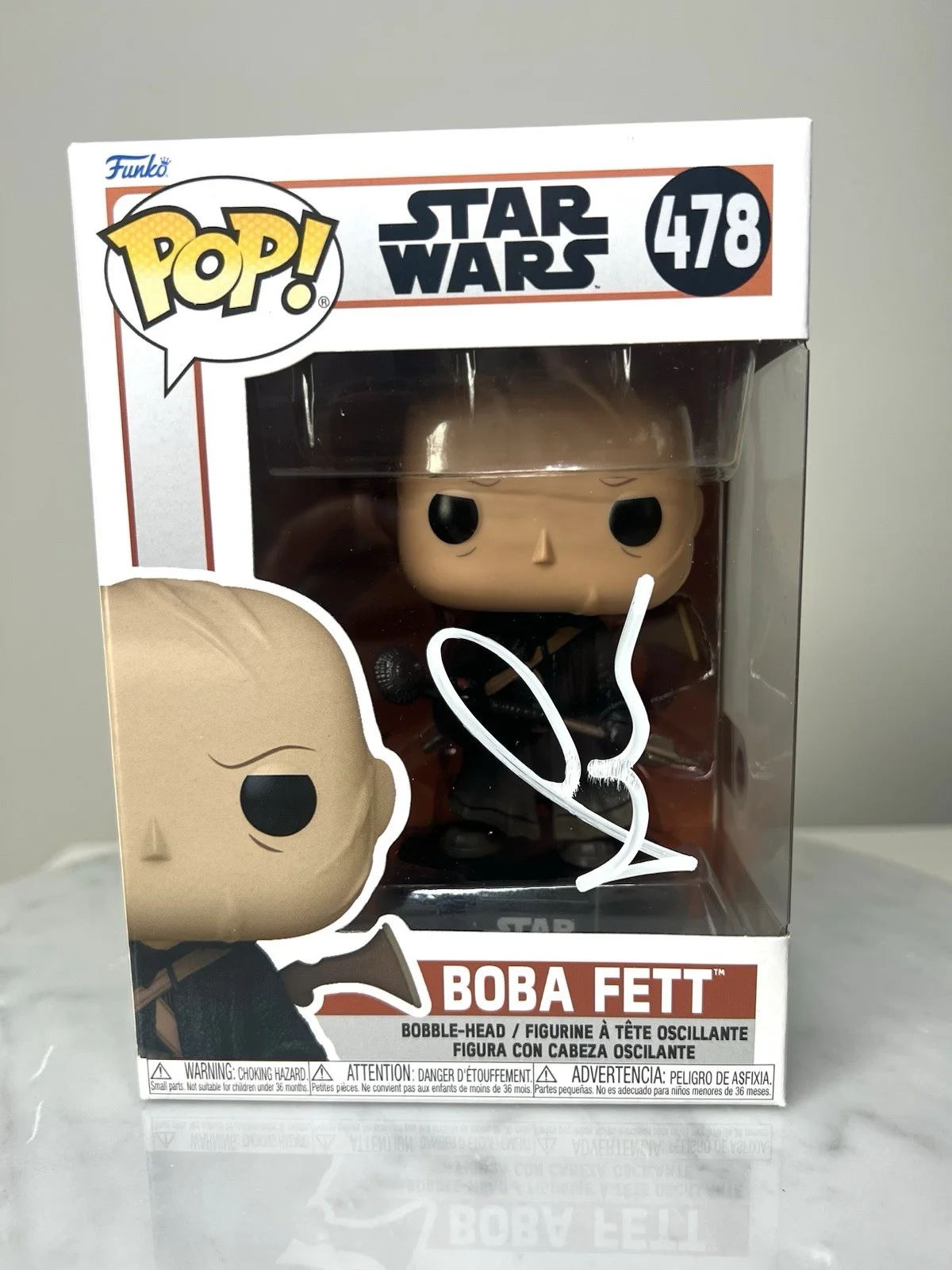 TEMUERA MORRISON — Temuera Morrison Signed ‘Boba Fett’ Star Wars Funko Pop SWAU CERTIFIED