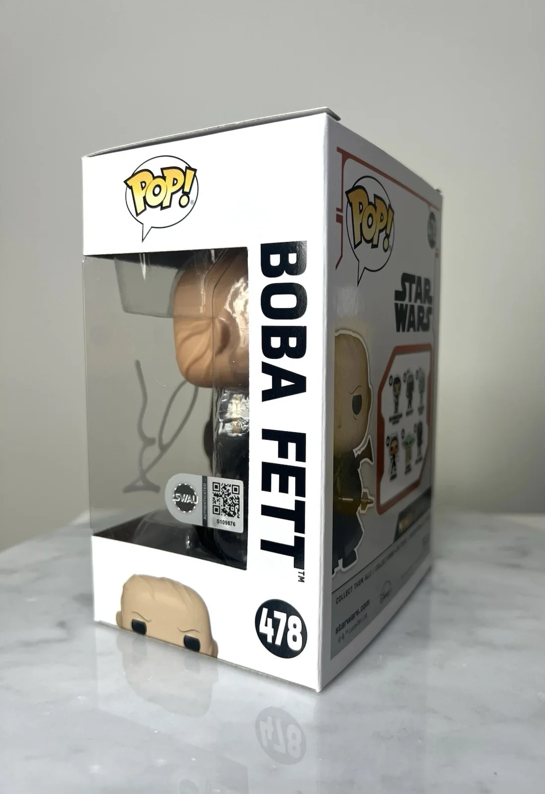 TEMUERA MORRISON — Temuera Morrison Signed ‘Boba Fett’ Star Wars Funko Pop SWAU CERTIFIED, изображение 5