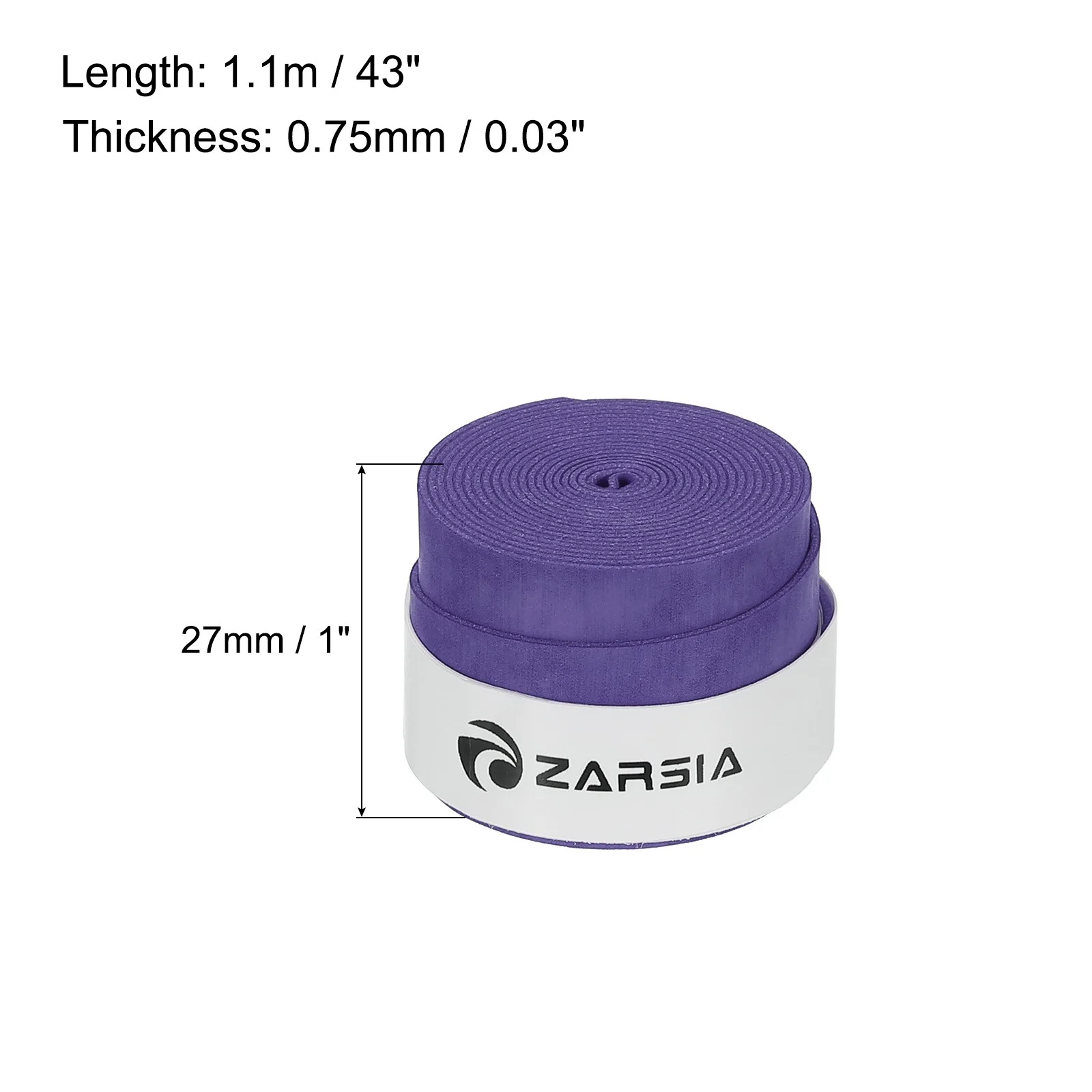 5pcs Drum Stick Tape Drumstick Grips Anti Slip 1" Width 43" Purple, изображение 2