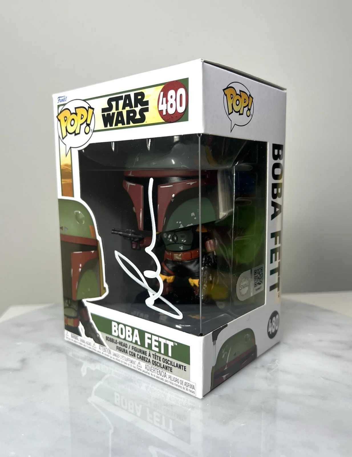 TEMUERA MORRISON — Temuera Morrison ‘Boba Fett’ Star Wars Signed Funko Pop SWAU COA, изображение 3