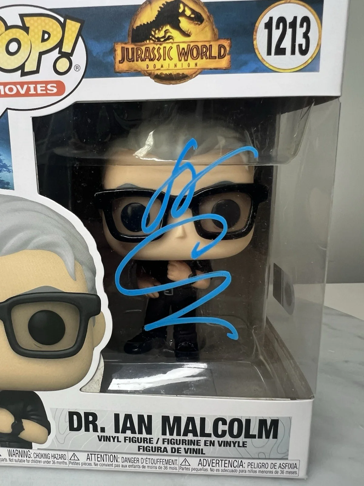 Jeff Goldblum — Jeff Goldblum Signed ‘Ian Malcolm’ Jurassic World Funko Pop SWAU COA, image 2