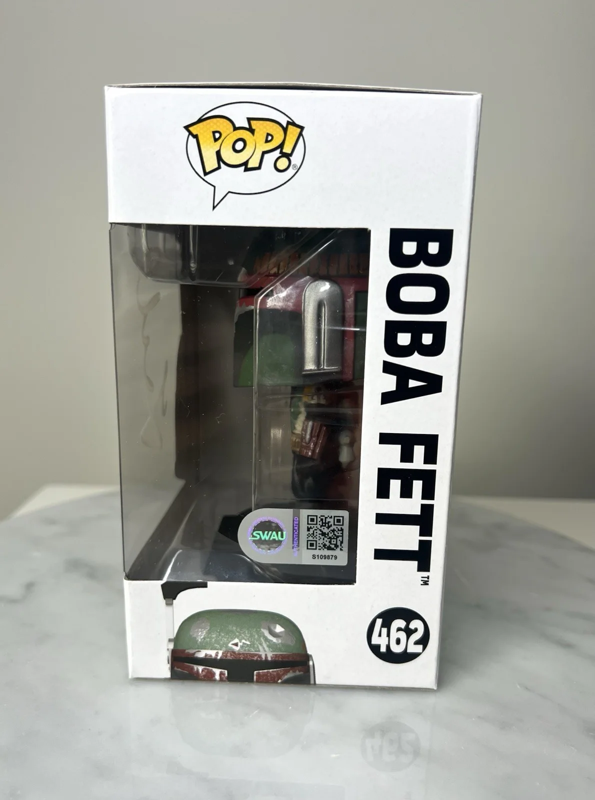 TEMUERA MORRISON — Temuera Morrison Boba Fett Signed Star Wars Funko Pop SWAU CERTIFIED, изображение 4