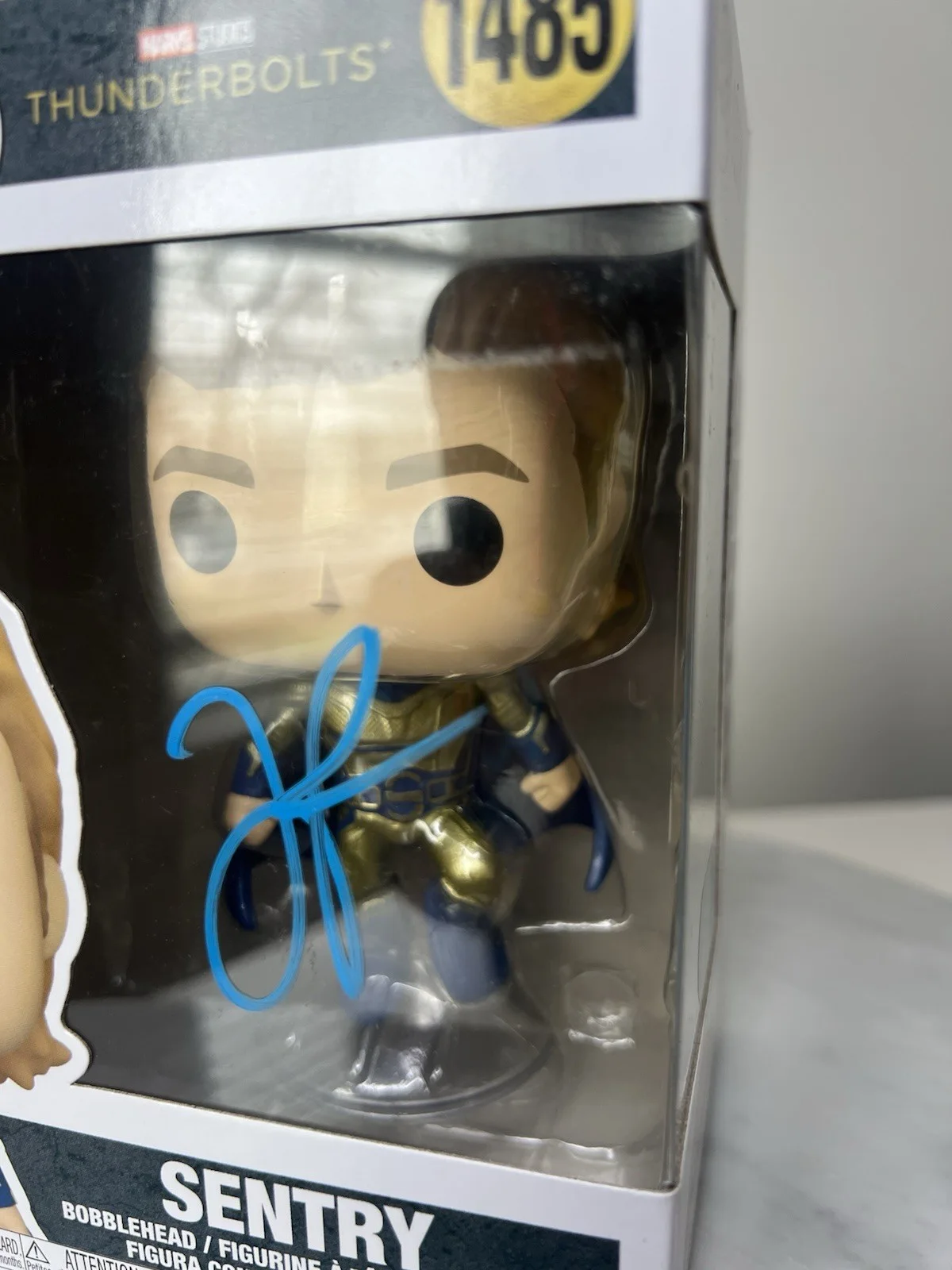 Lewis Pullman — Lewis Pullman Signed ‘Sentry’ Thunderbolts Funko Pop SWAU CERTIFIED, image 3