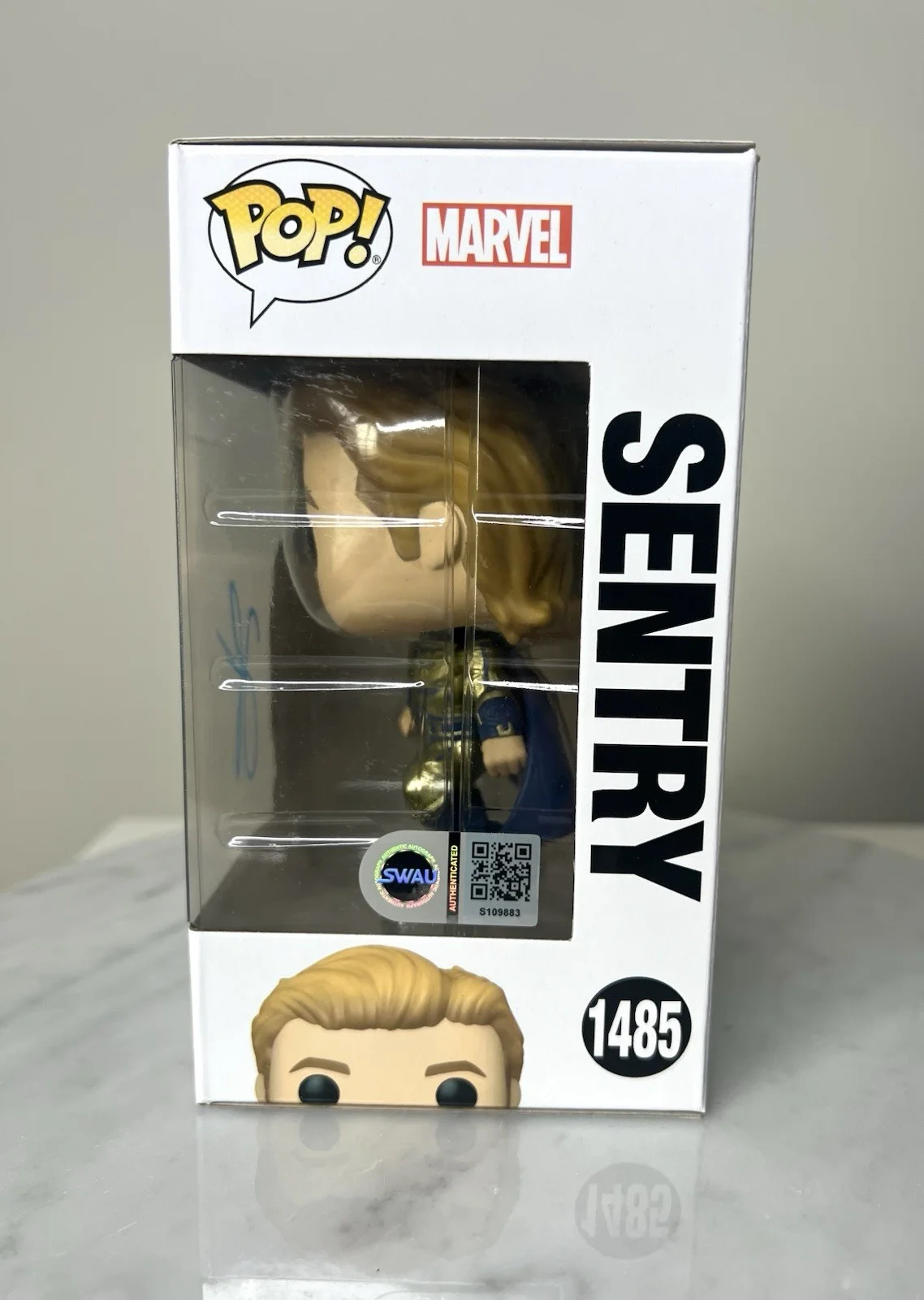 Lewis Pullman — Lewis Pullman Signed ‘Sentry’ Thunderbolts Funko Pop SWAU CERTIFIED, image 4