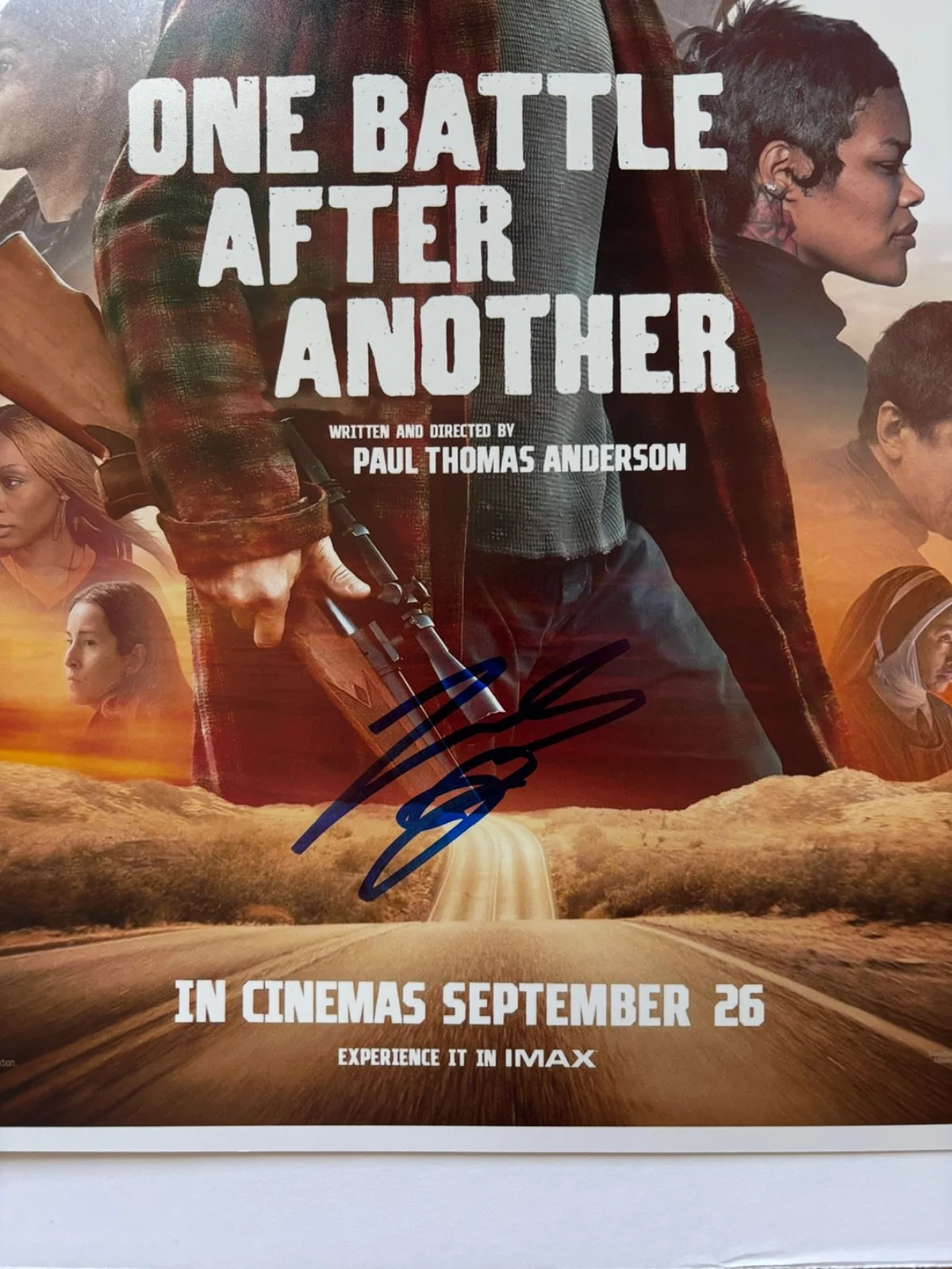 LEONARDO DICAPRIO SIGNED ONE BATTLE AFTER ANOTHER 12X18 MOVIE POSTER PHOTO BAS !, изображение 2
