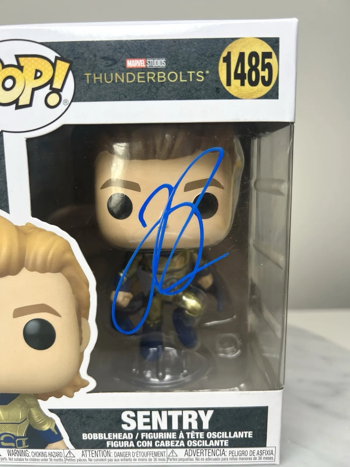 Lewis Pullman — Lewis Pullman Signed ‘Sentry’ Thunderbolts Funko Pop SWAU COA, image 2