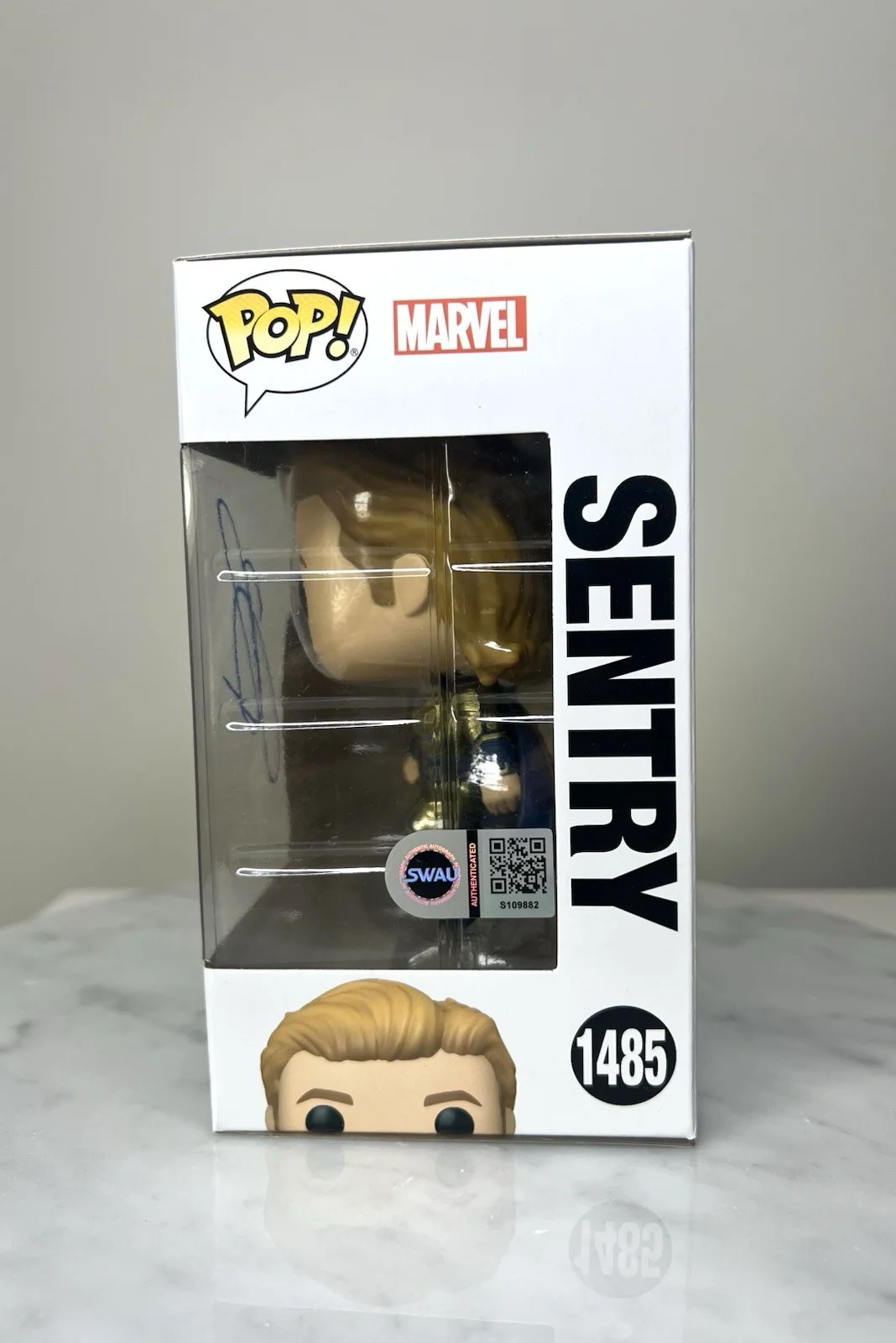 Lewis Pullman — Lewis Pullman Signed ‘Sentry’ Thunderbolts Funko Pop SWAU COA, image 4