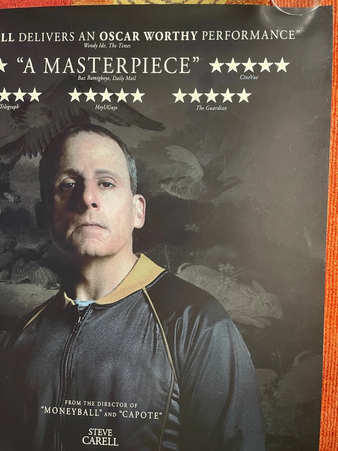 FOXCATCHER (2014) Original UK One Sheet Movie Poster Steve Carell, изображение 3