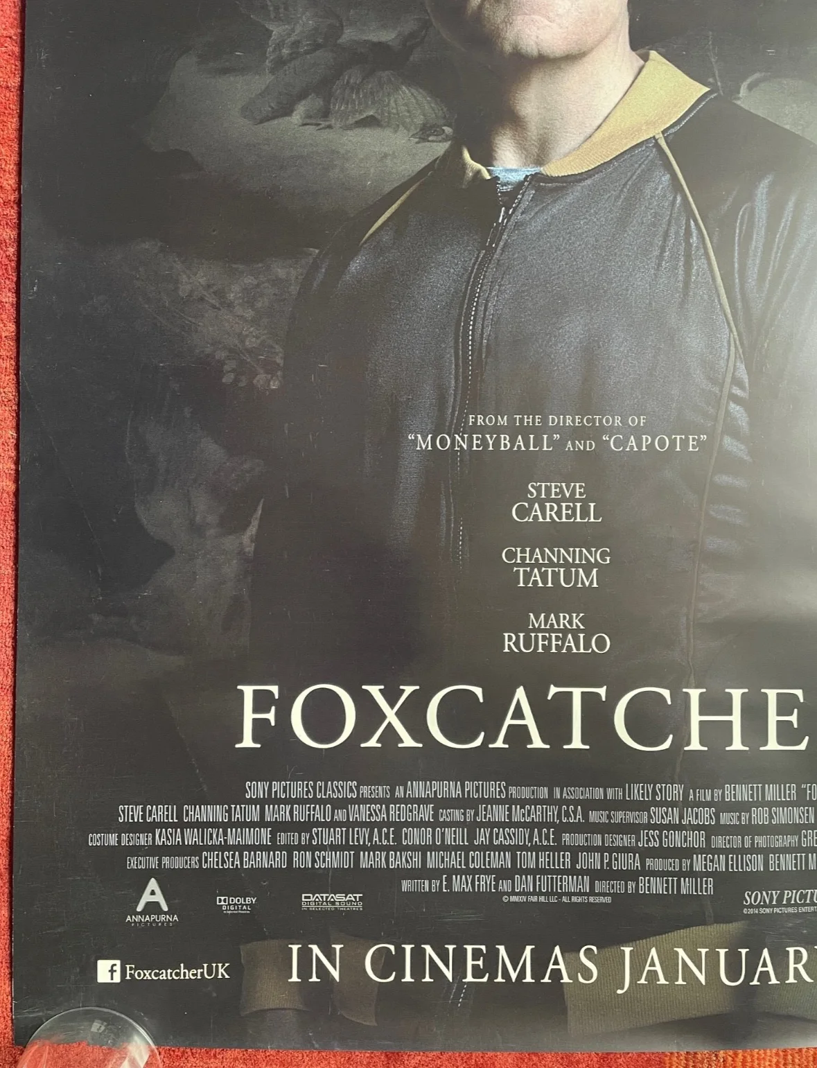 FOXCATCHER (2014) Original UK One Sheet Movie Poster Steve Carell, изображение 4