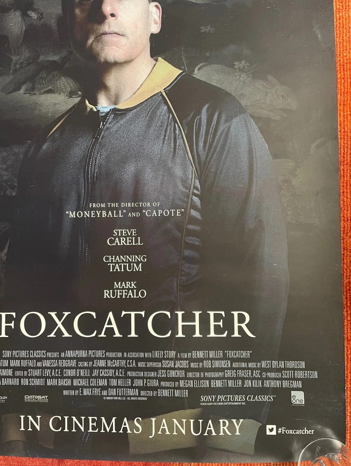 FOXCATCHER (2014) Original UK One Sheet Movie Poster Steve Carell, изображение 5