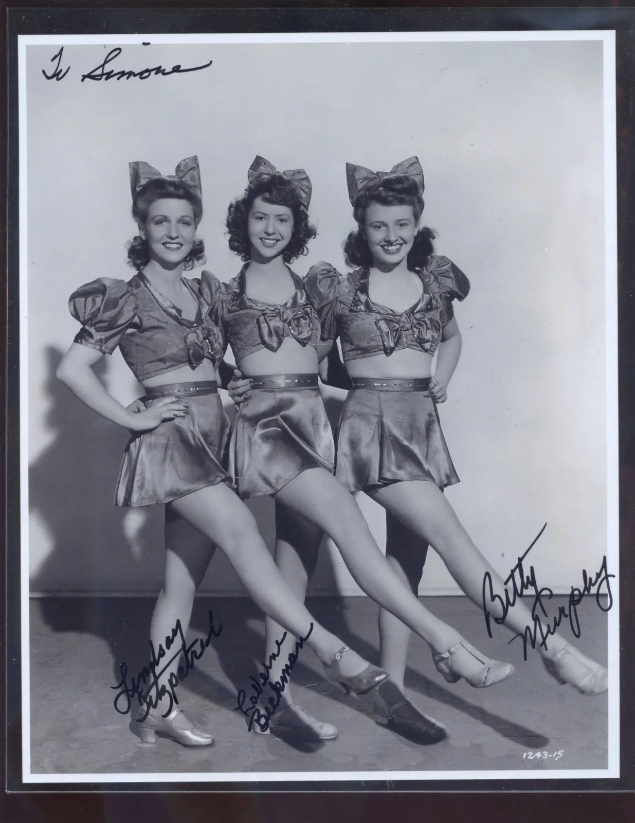 Cast Signed THREE STOOGES Gents Without Cents Photo LINDSAY, LaVERNE & BETTY, изображение 2