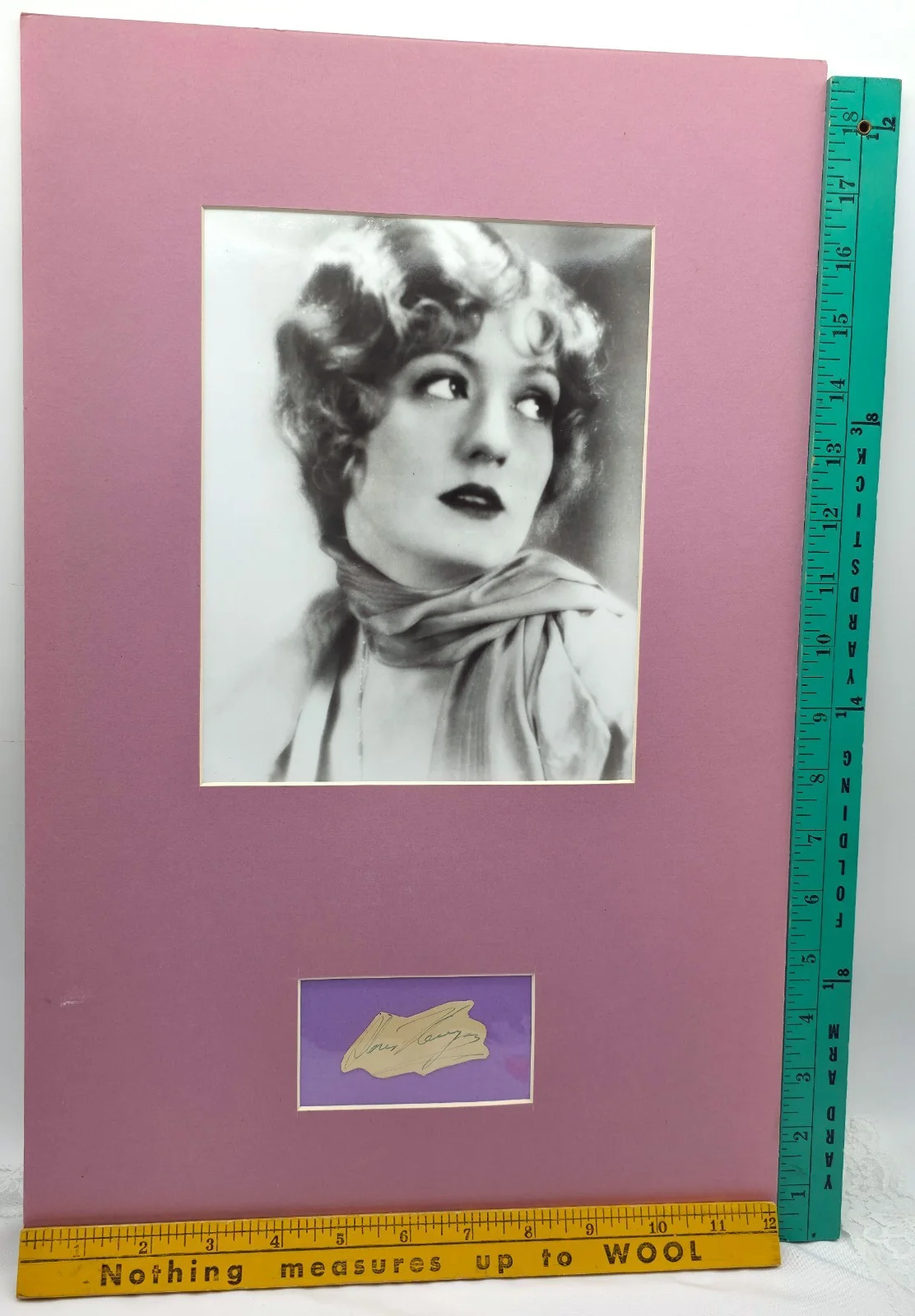Doris Kenyon — Photo and Hand Signed Autograph Silent Movie Star Doris Kenyon Set in a Mat, изображение 5