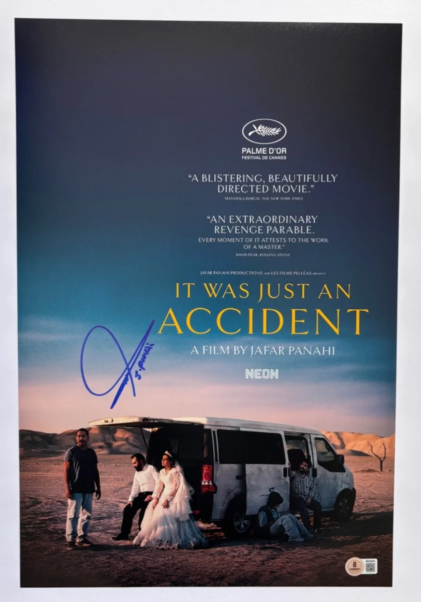 JAFAR PANAHI SIGNED IT WAS JUST AN ACCIDENT 12X18 MOVIE POSTER PHOTO BAS !, изображение 2